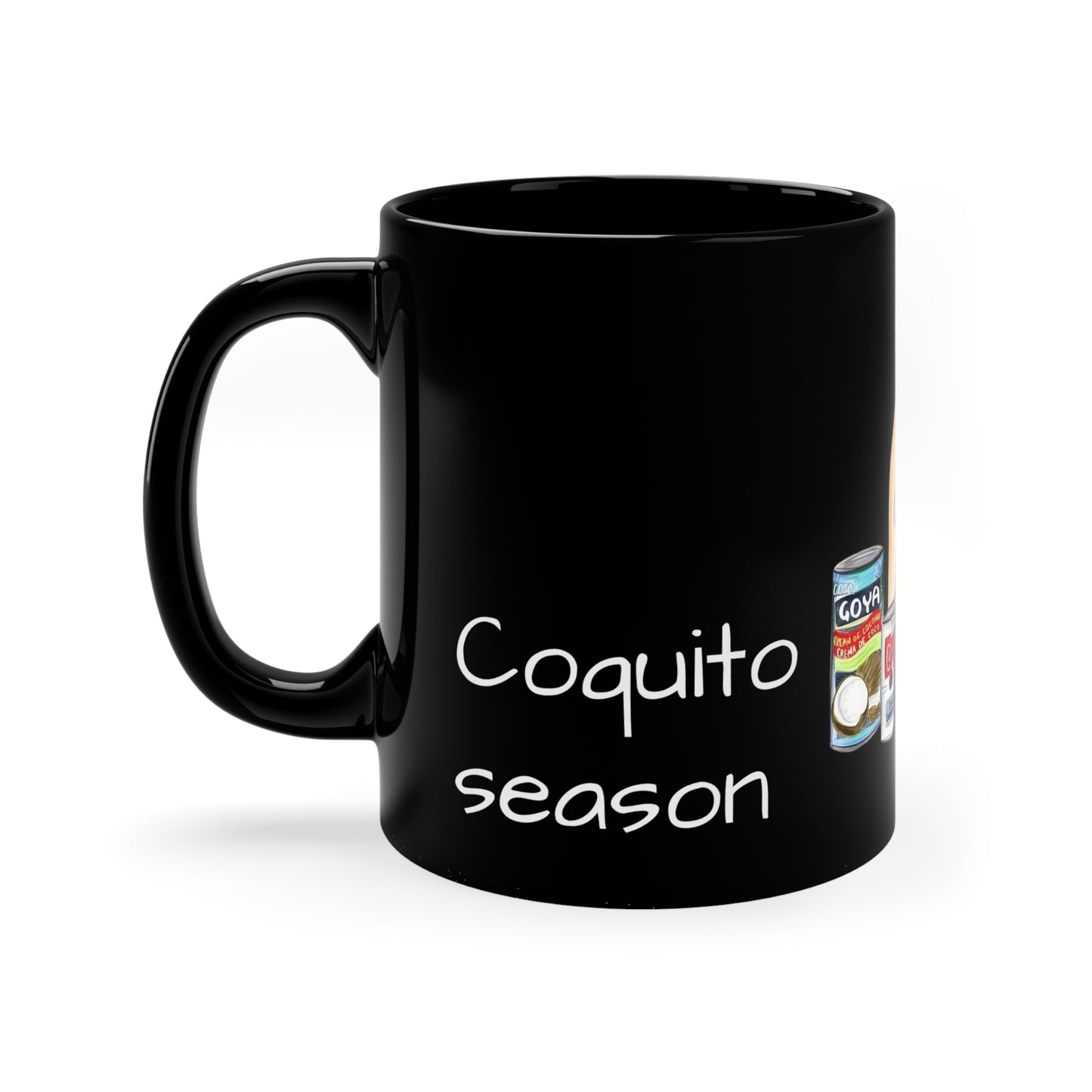 Herencia de Puerto Rico Mug Celebrate Boricua Culture, Pride & Flavor Coquito Season Coffee Mug - 11oz Black Ceramic Mug for Festive Celebrations