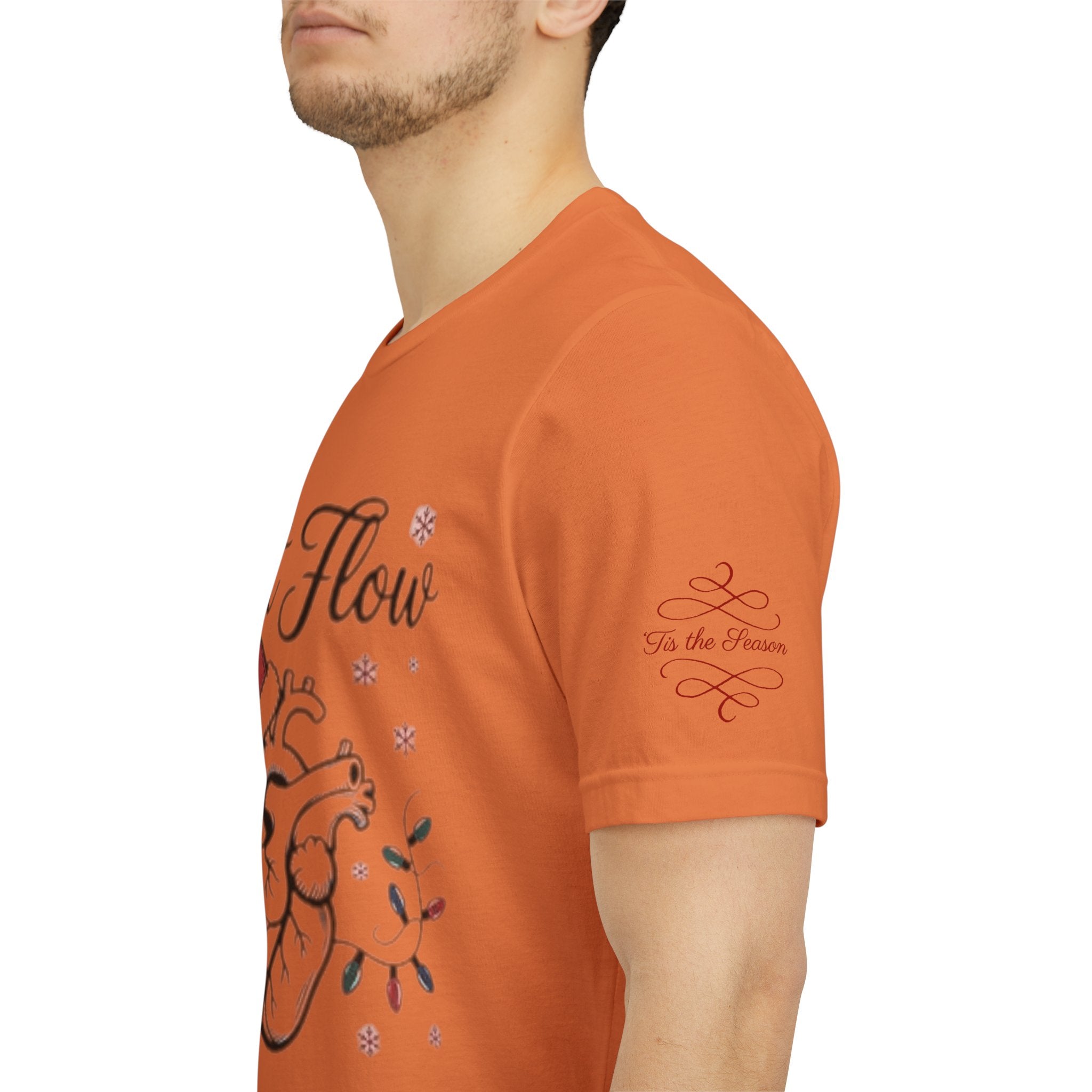 Let It Flow Heart Tee  Christmas Anatomical Heart Shirt