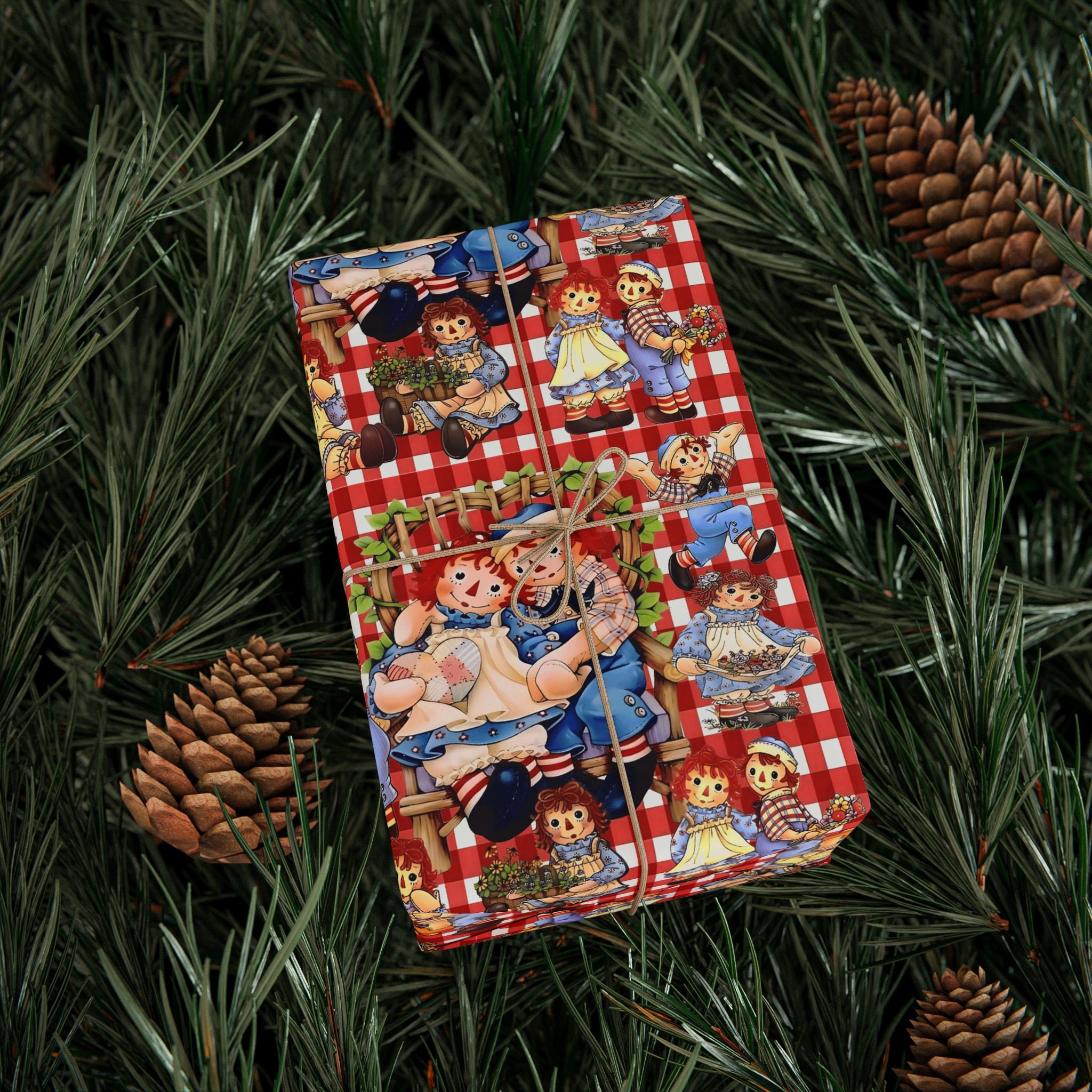 Wrapping Paper Roll — Colorful Picnic Cartoon Pattern (Holiday & Birthday Gift Wrap)