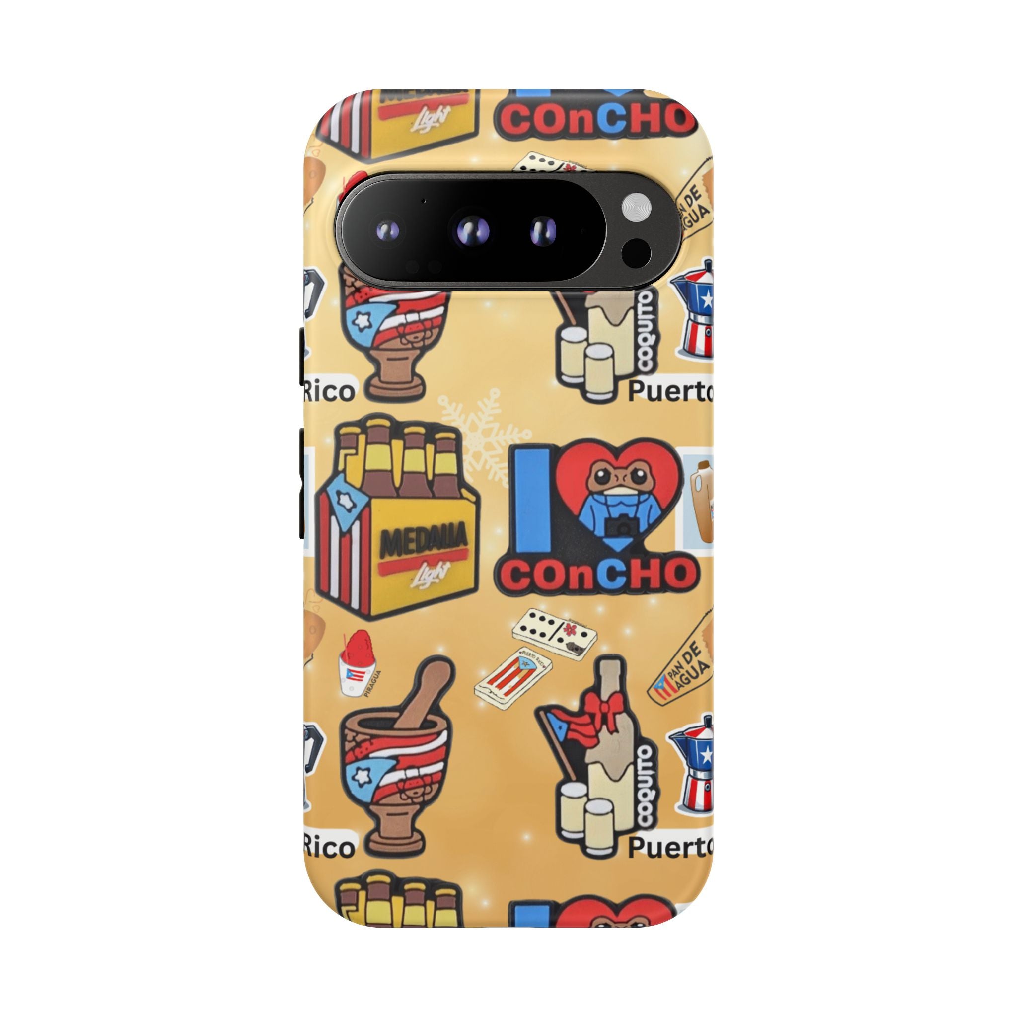 Puerto Rico Sticker Collage Tough Case  ‘I  Concho’ Pattern Phone Case