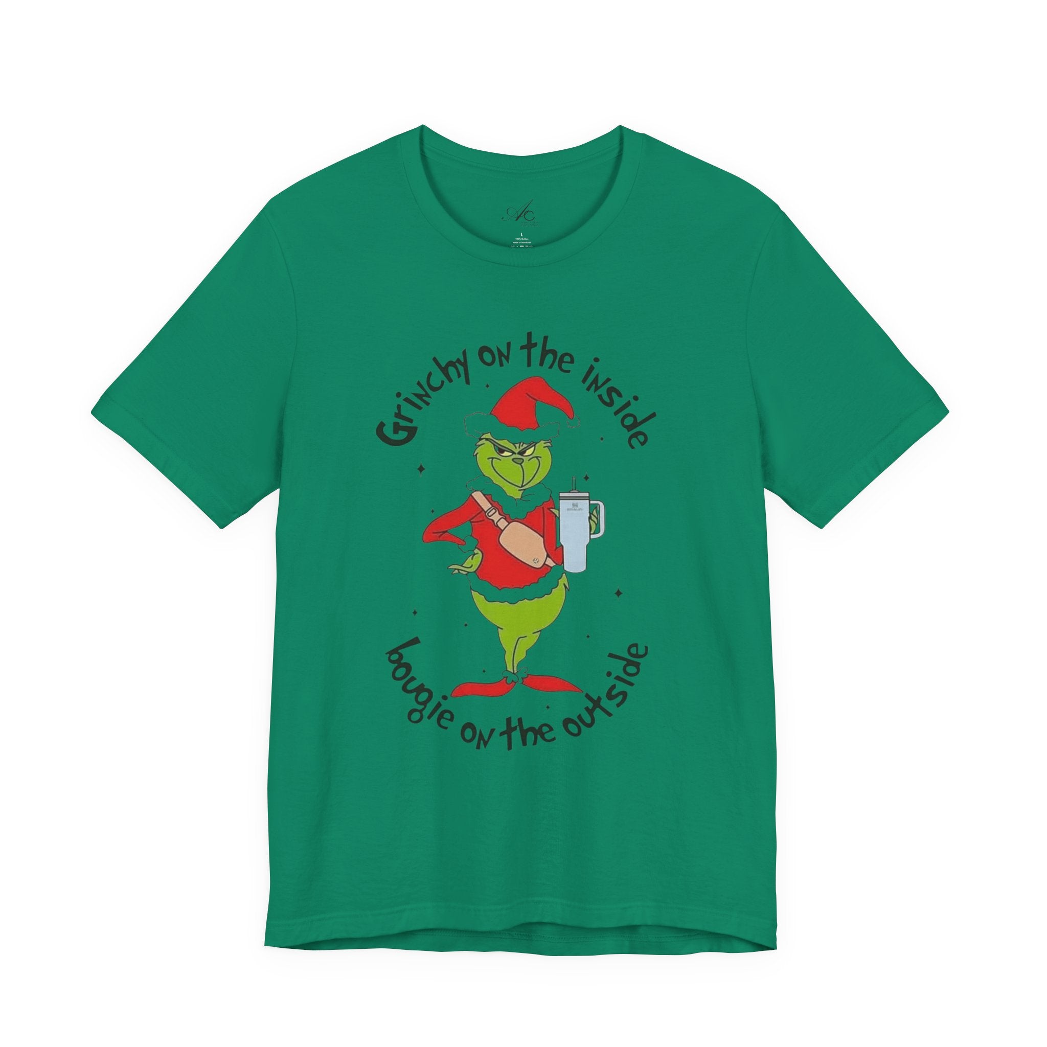 Grinch-Inspired Holiday Tee: 'Grinchy on the Inside, Boogie on the Outside'