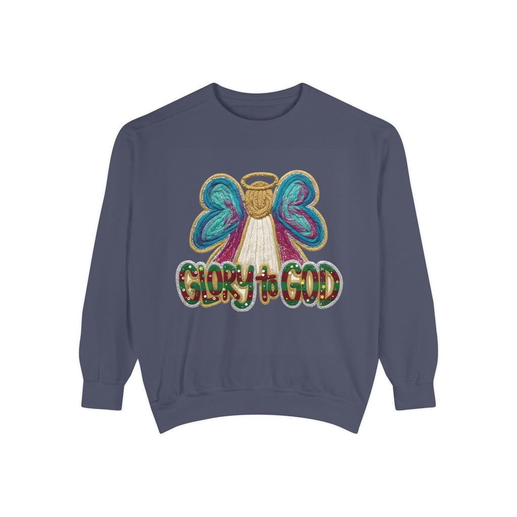 Glory to God Angel Sweatshirt Christmas Holiday Collection  Festive T-Shirt & Sweater