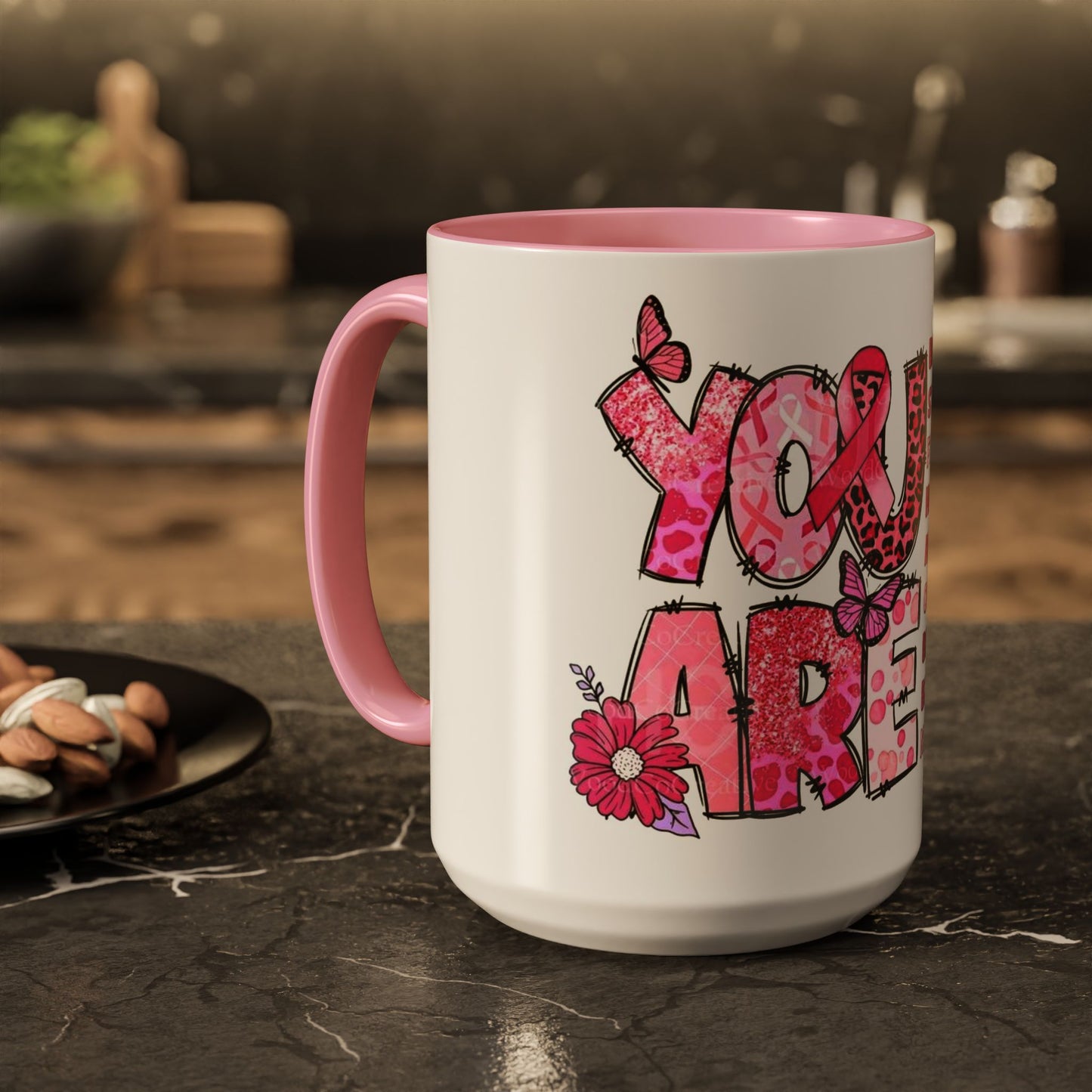 Cancer Hope Collection Empowering Inspirational Mug for Breast Cancer Awareness