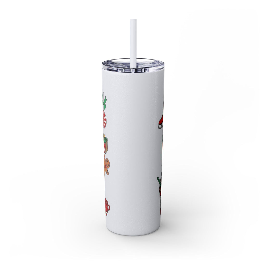 Emergency Department Nurse Christmas Skinny Tumbler - 20oz Holiday Medical Travel Cup with Straw Medical Christmas Mug