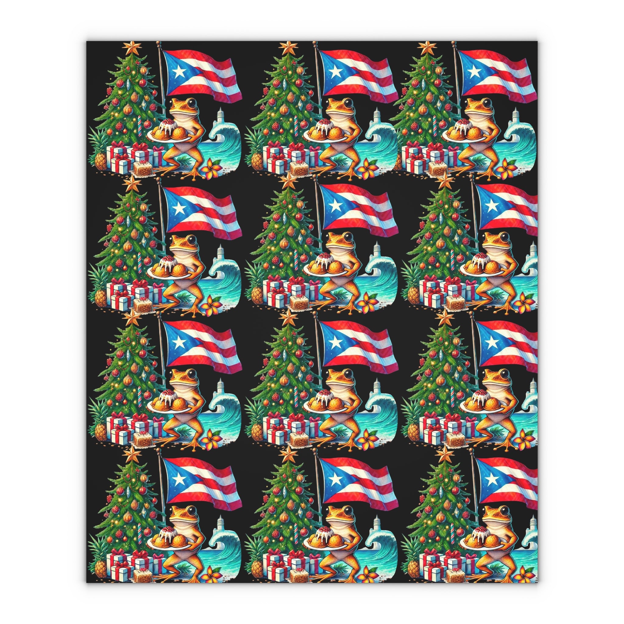 Navidad en Puerto Rico Wrapping Paper – Festive Boricua Holiday Gift Wrap 🇵🇷🎄