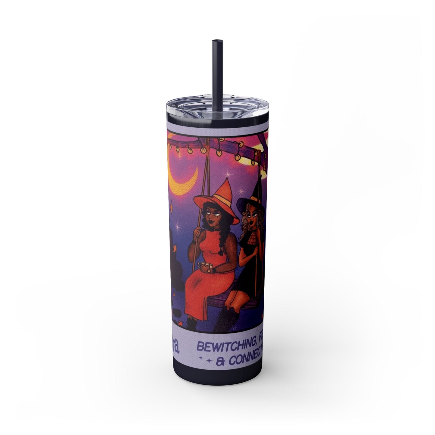 🎁 Spooky season gifts Enchanting Libra Skinny Tumbler with Straw | 20oz | Perfect for Halloween, Witchy Vibes, Astrology Lovers, Gift Idea, Custom Beverage Holder