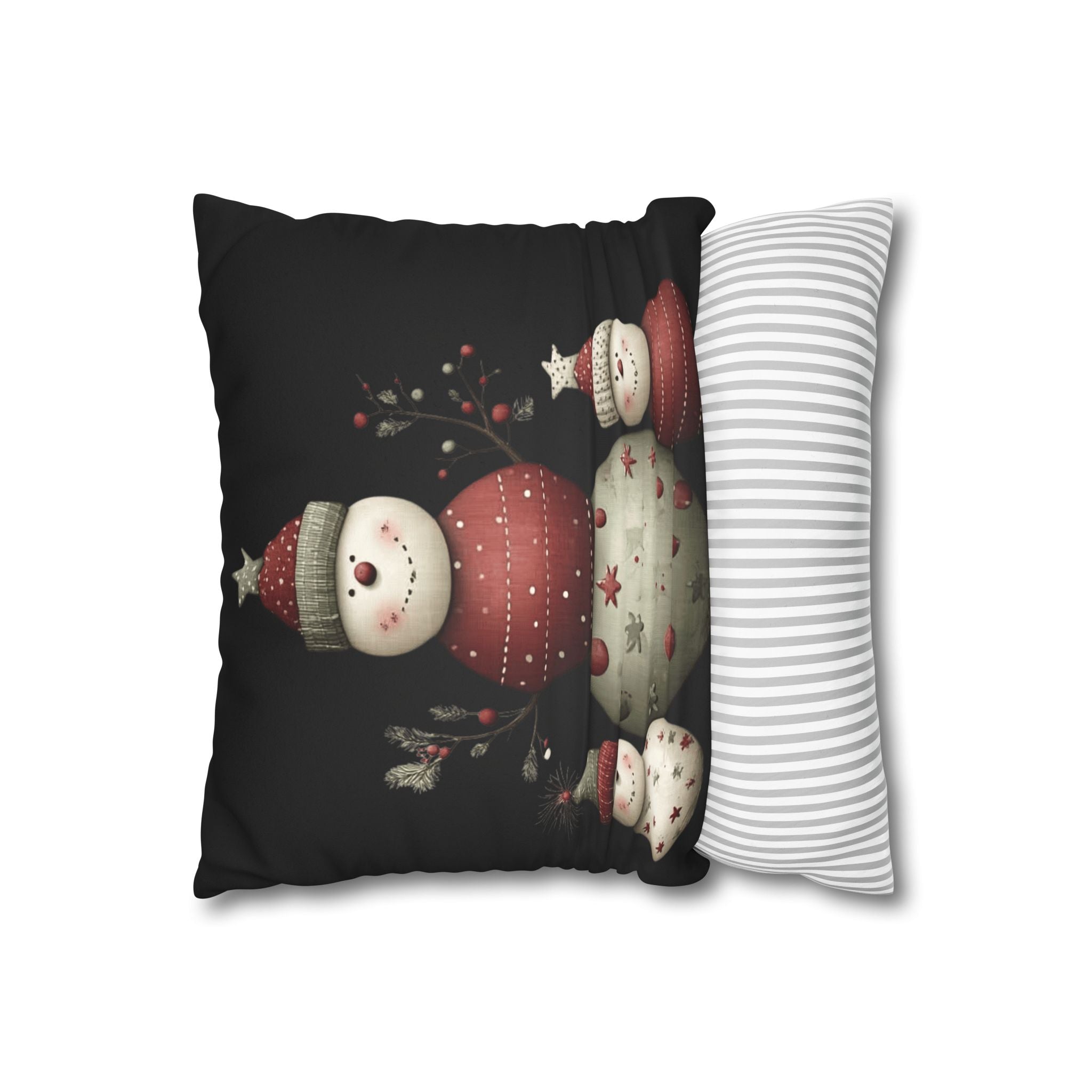 Christmas Snowman Pillowcase — Faux Suede Holiday Throw Pillow Cover CHRISTMAS PILLOW DÉCOR