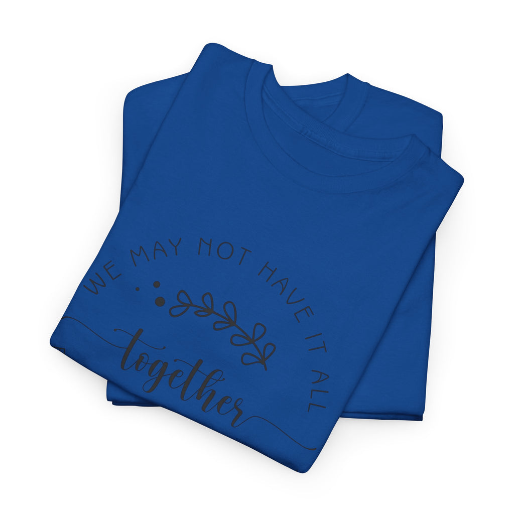 Together Floral Circle Tee  "Together" Inspirational Family Unity Shirt