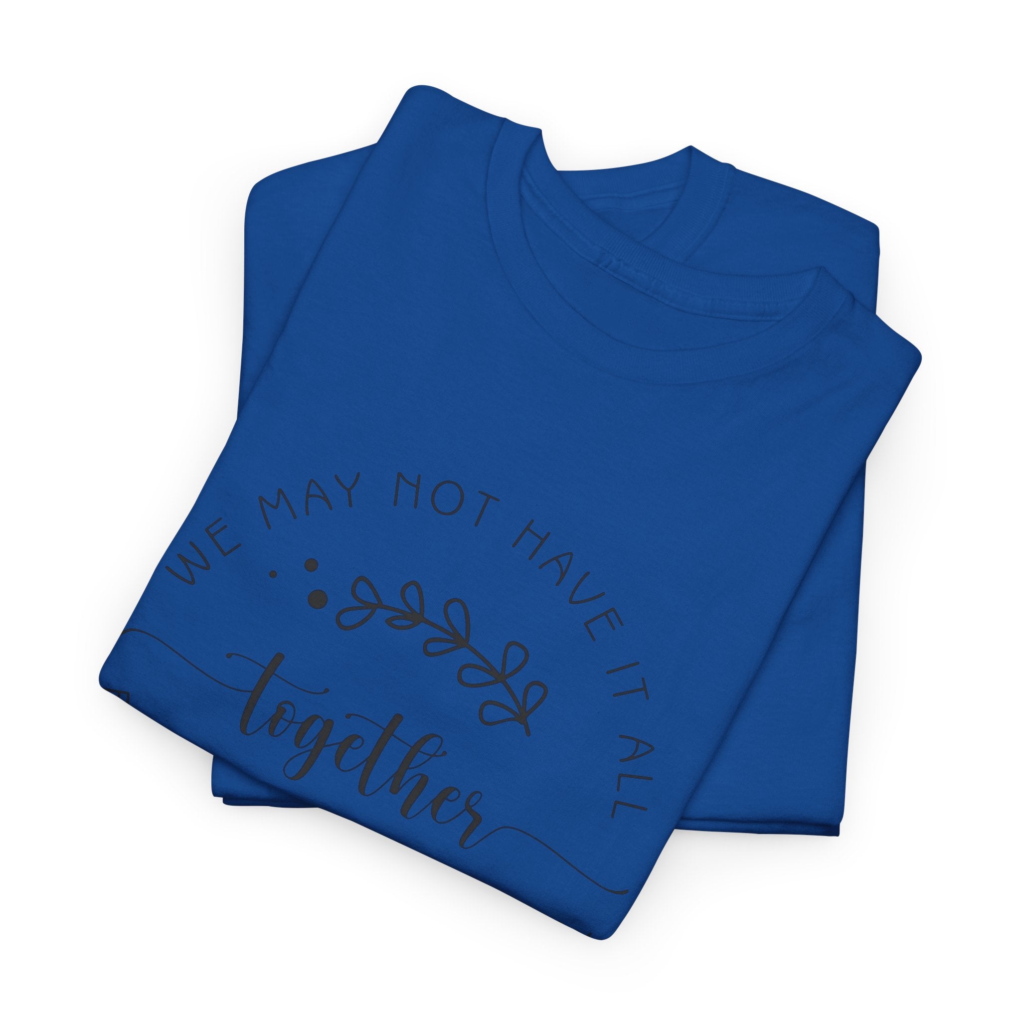 Together Floral Circle Tee  "Together" Inspirational Family Unity Shirt