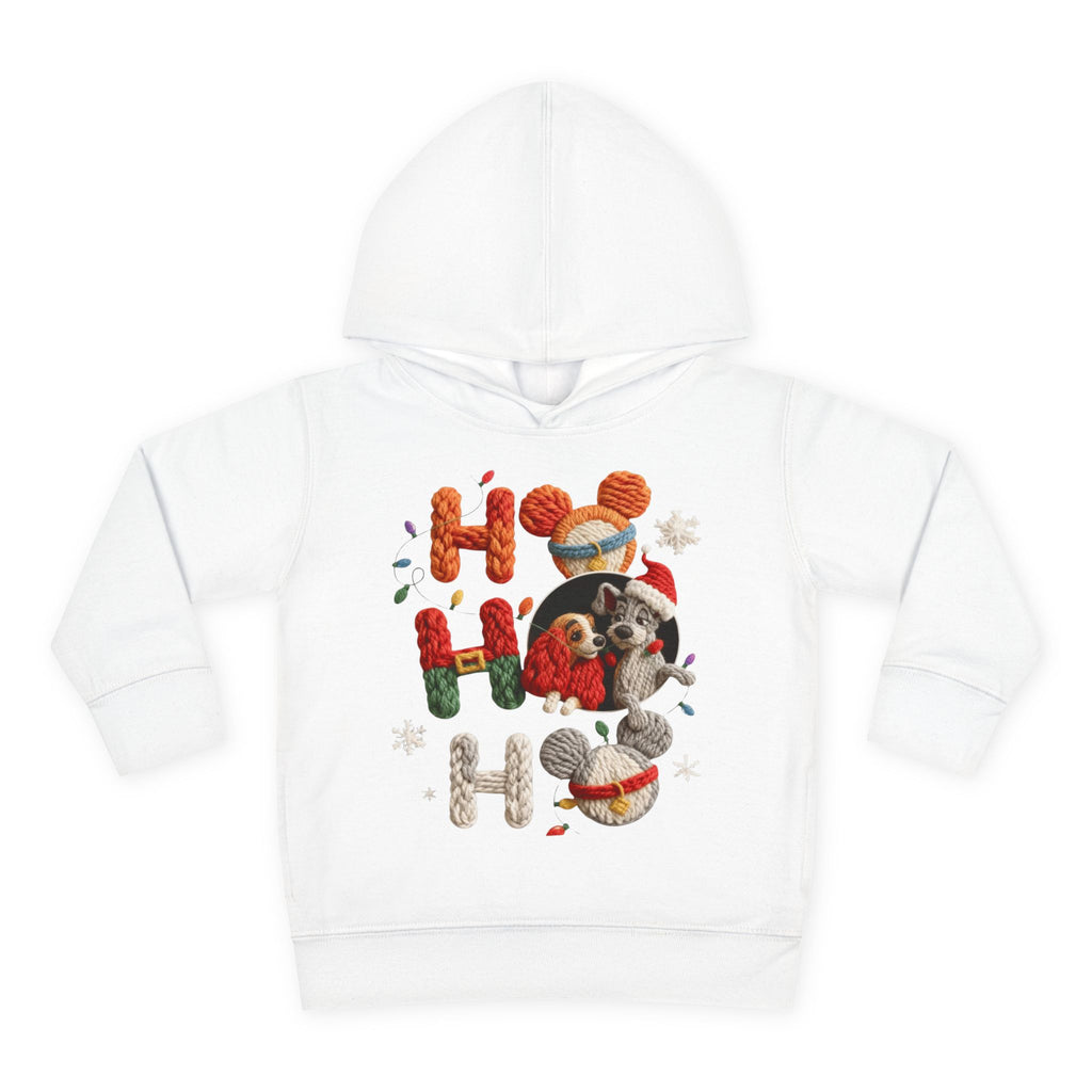 Toddler Hoodie "Ho Ho Ho" Festive Raccoon Christmas Pullover