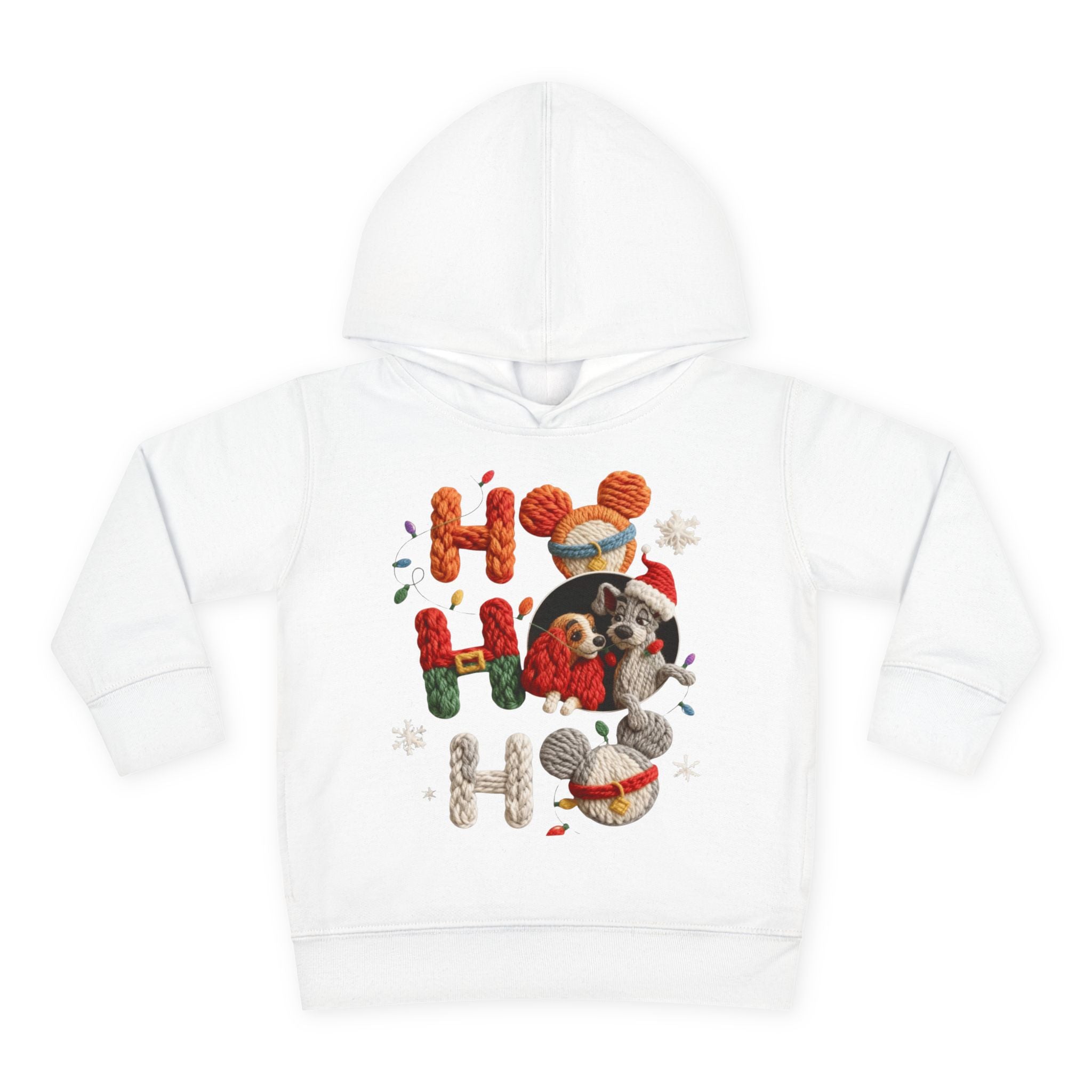 Toddler Hoodie "Ho Ho Ho" Festive Raccoon Christmas Pullover