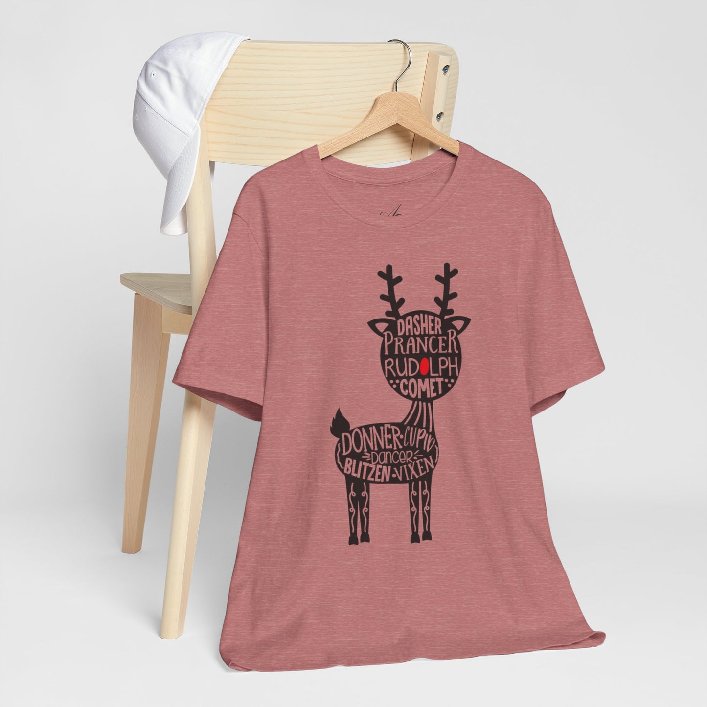 Christmas Reindeer Graphic Tee - Unisex Jersey Short Sleeve Shirt