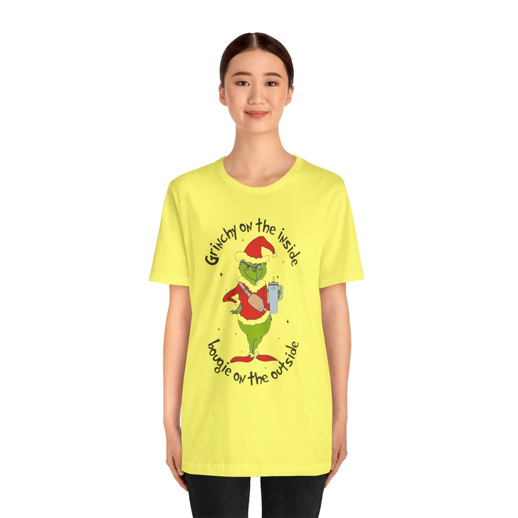 Grinch-Inspired Holiday Tee: 'Grinchy on the Inside, Boogie on the Outside'
