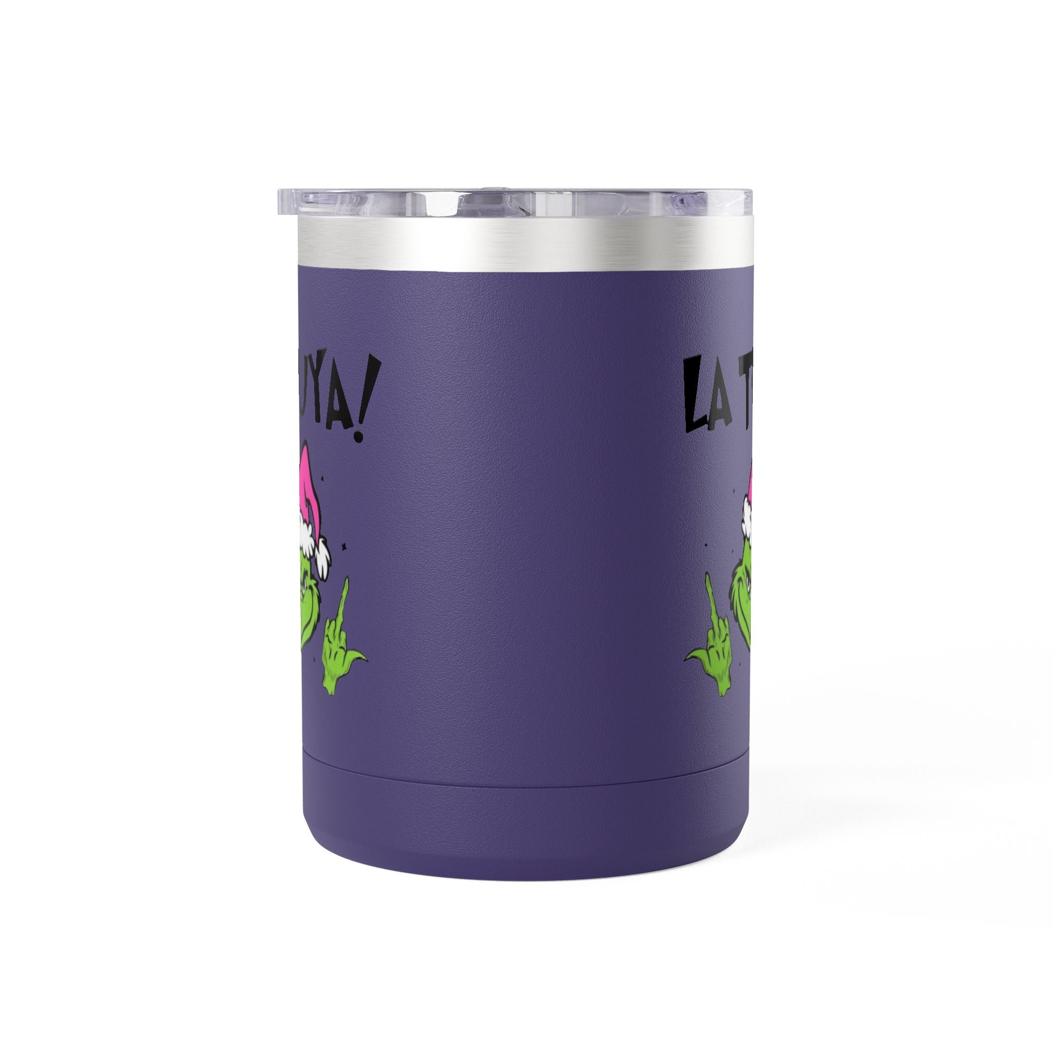 Holiday Grinch Coffee Mug Tumbler - 15oz Vaso / Taza de Acero Inoxidable – Diseño Navideño