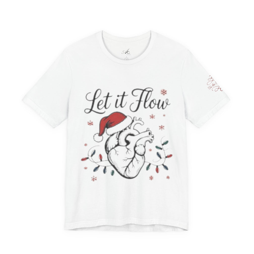 Let It Flow Heart Tee  Christmas Anatomical Heart Shirt