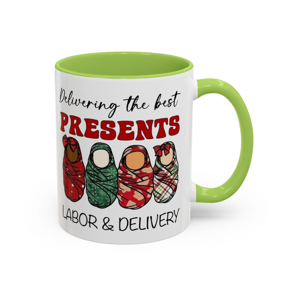 Christmas Presents Delivery Coffee Mug — "Delivering the Best Presents" Accent Mug Medical Christmas Mug,