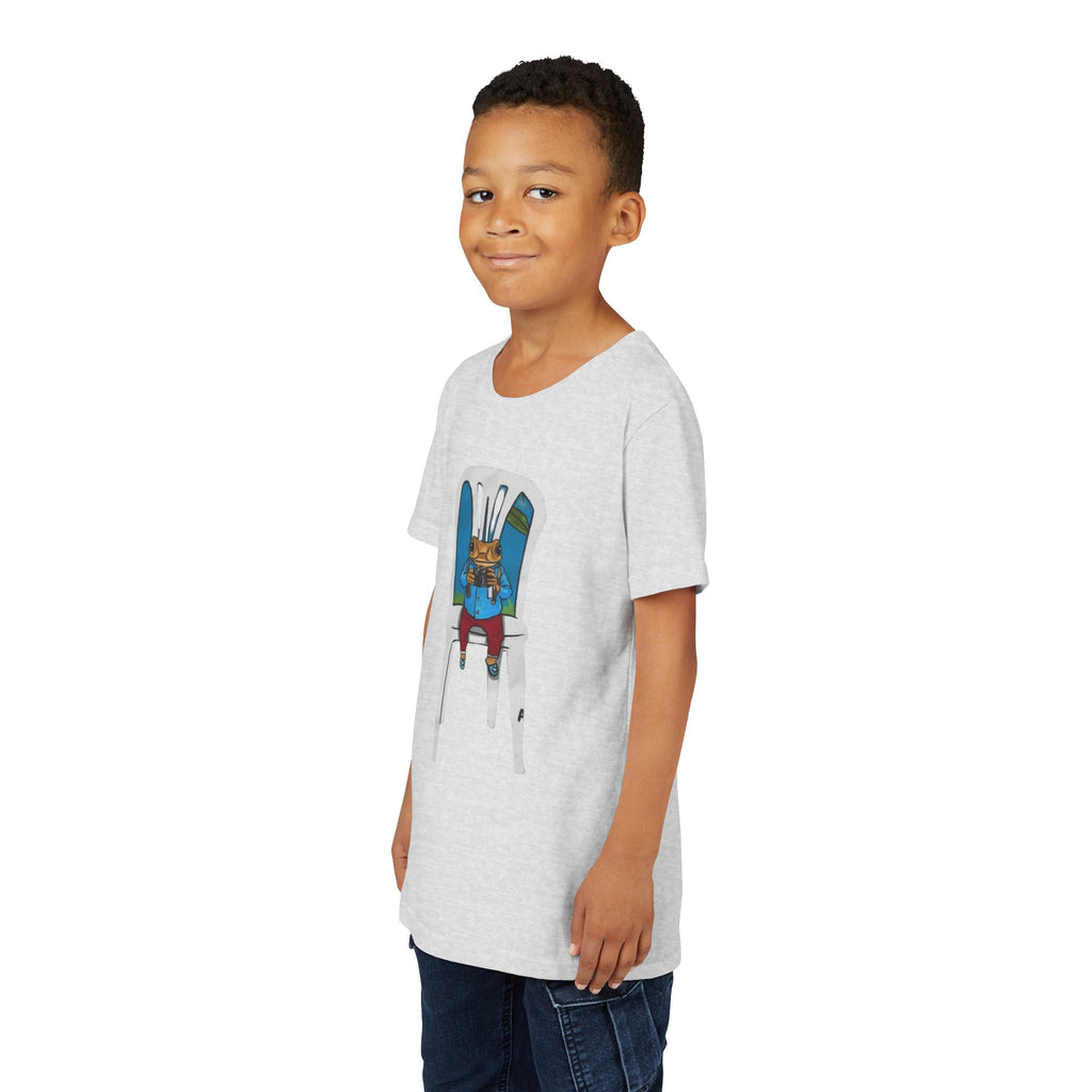 Kids Concho on a High Chair T-Shirt Cute Baby Rabbit Feeding Tee kids PUERTO RICO CHRISTMAS T-SHIRT