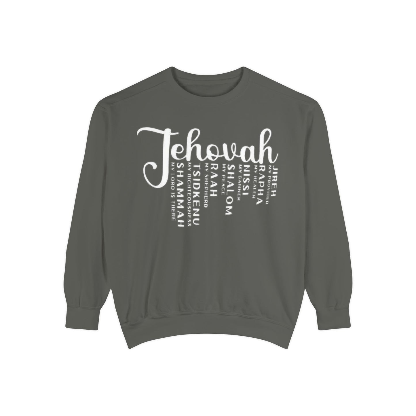 Jehovah Names Sweatshirt  Christian Faith Scriptural Names Pullover