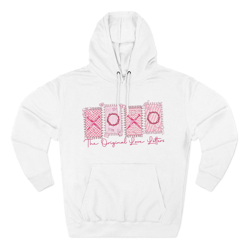 Hoodie  Pink XOXO Three Panel Love Letters Fleece Hoodie