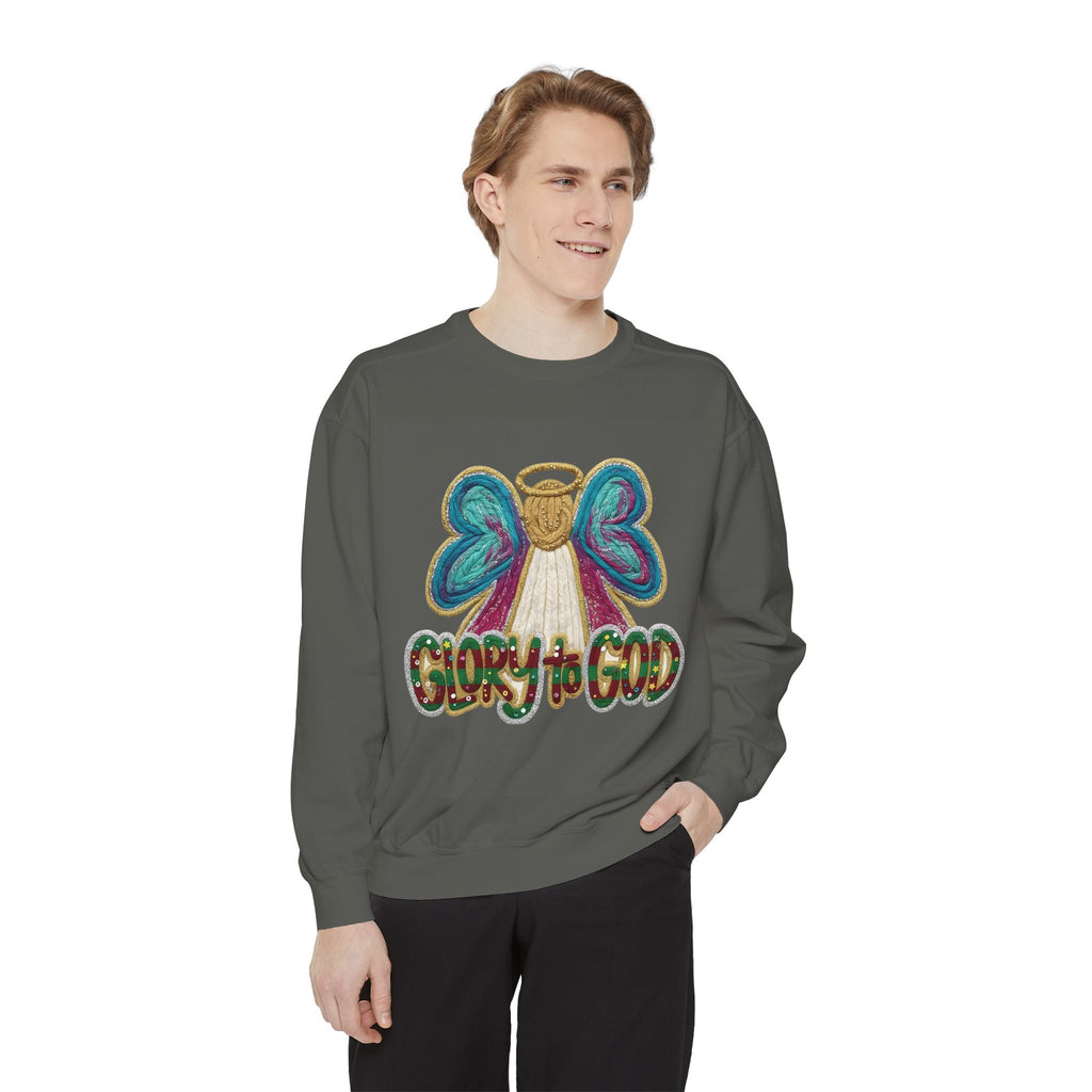 Glory to God Angel Sweatshirt Christmas Holiday Collection  Festive T-Shirt & Sweater