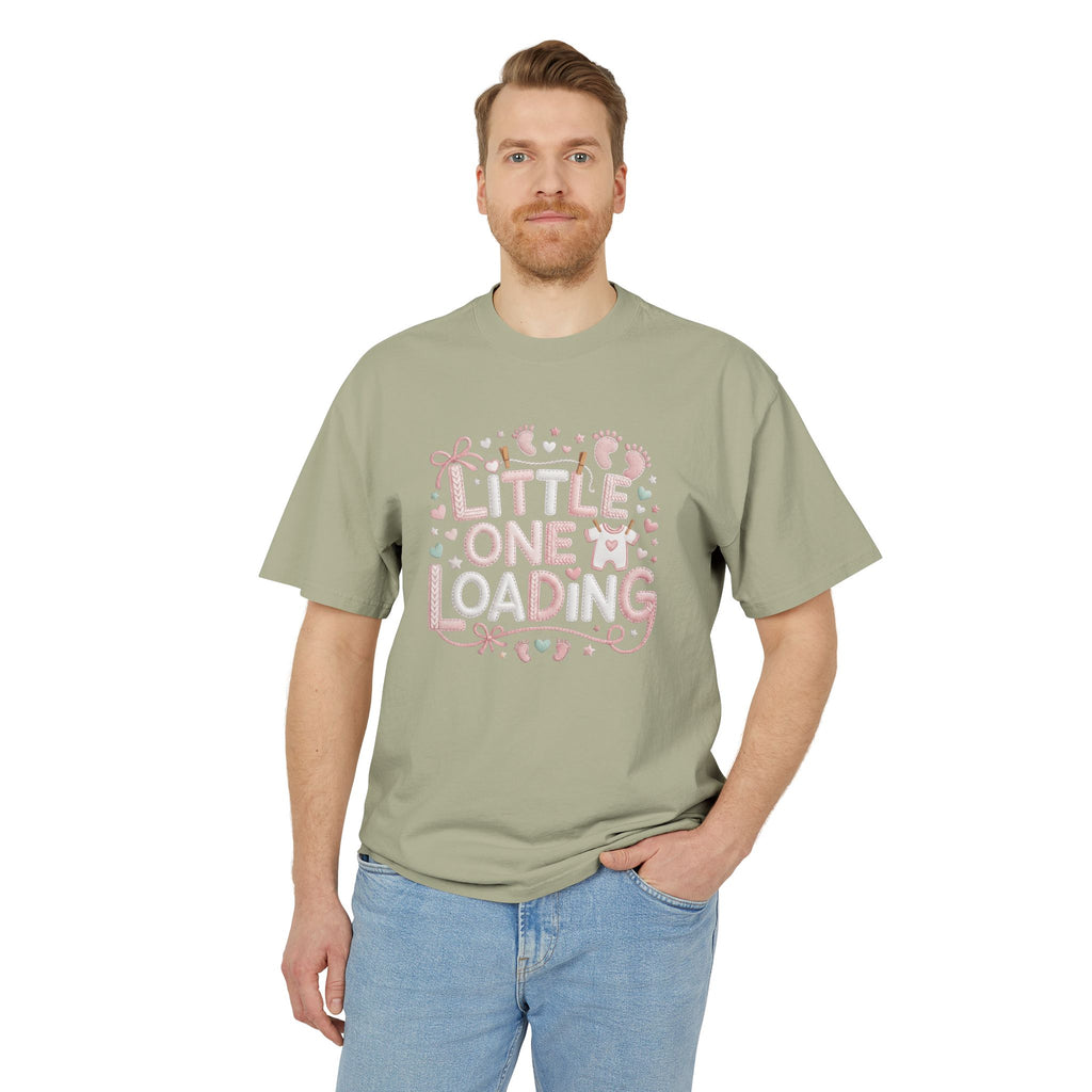 Pregnancy Announcement T‑Shirt  “Little One Loading” Cute Pastel Maternity Tee
