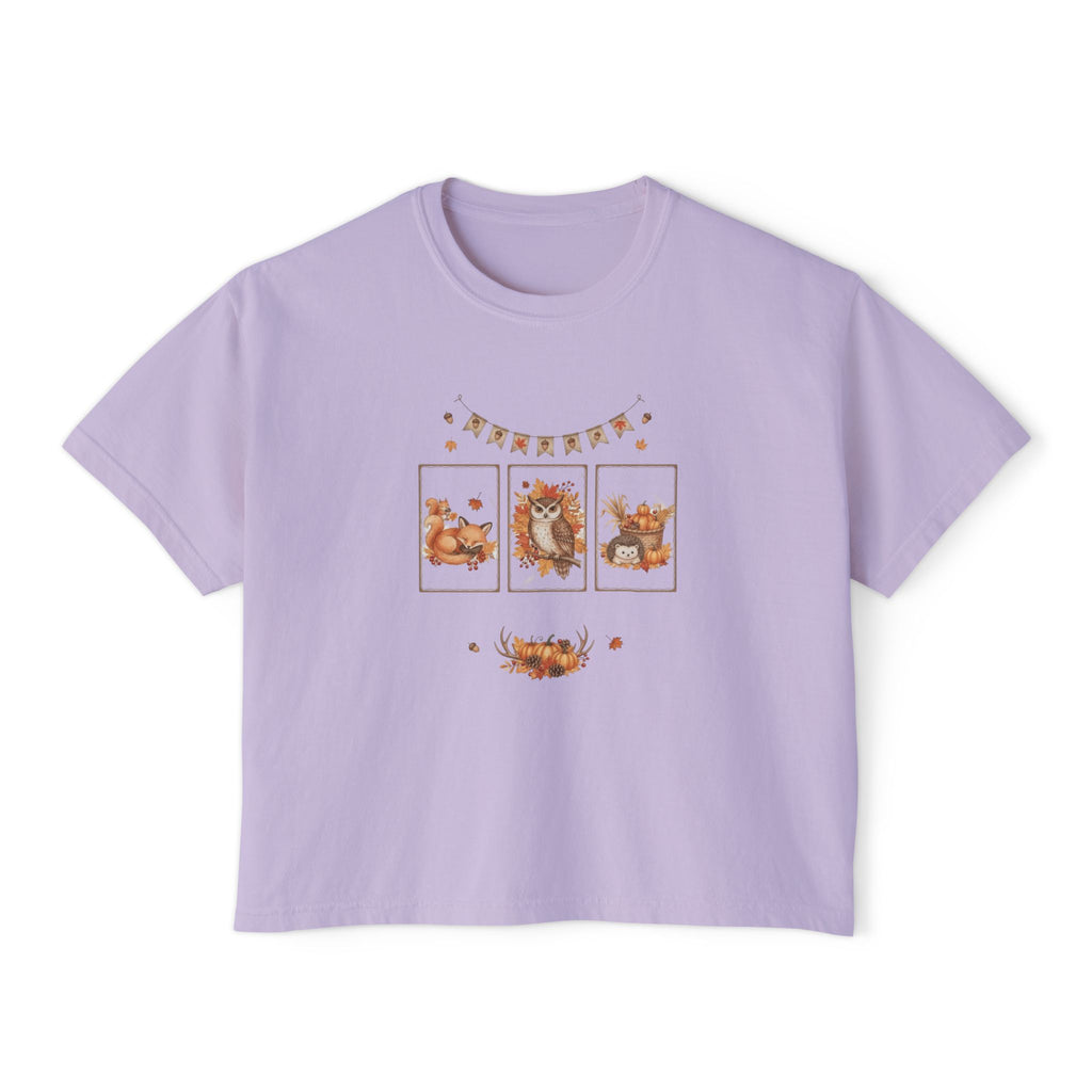 Autumn Vibes Women's Boxy Tee - Cozy Seasonal Apparel, Perfect for Fall Celebrations, Casual Style, Gift for Her, Cute Graphic Top