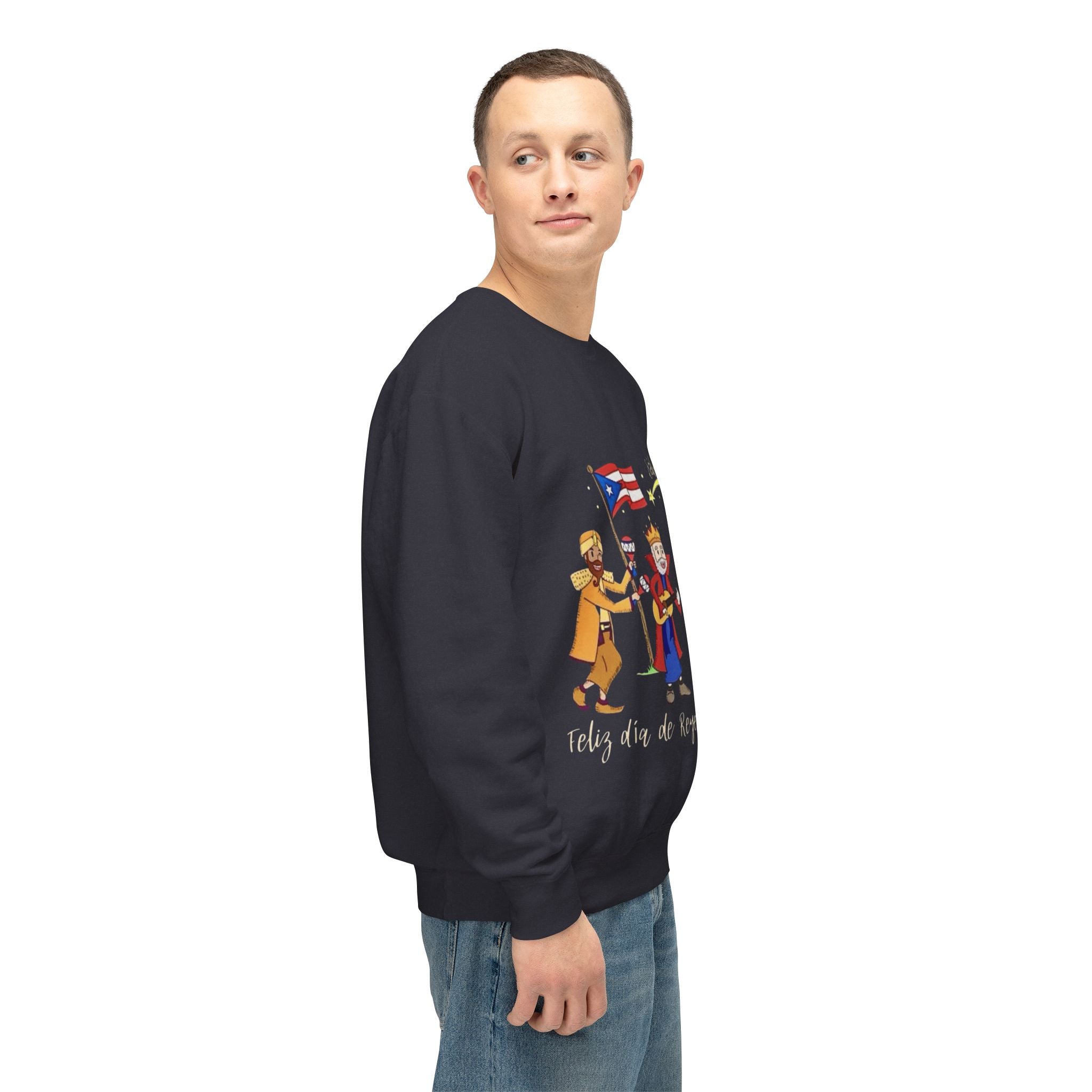 Three Kings Sweatshirt  'Feliz Día De Los Reyes Magos' Holiday Crewneck Christmas T-shirts and sweaters