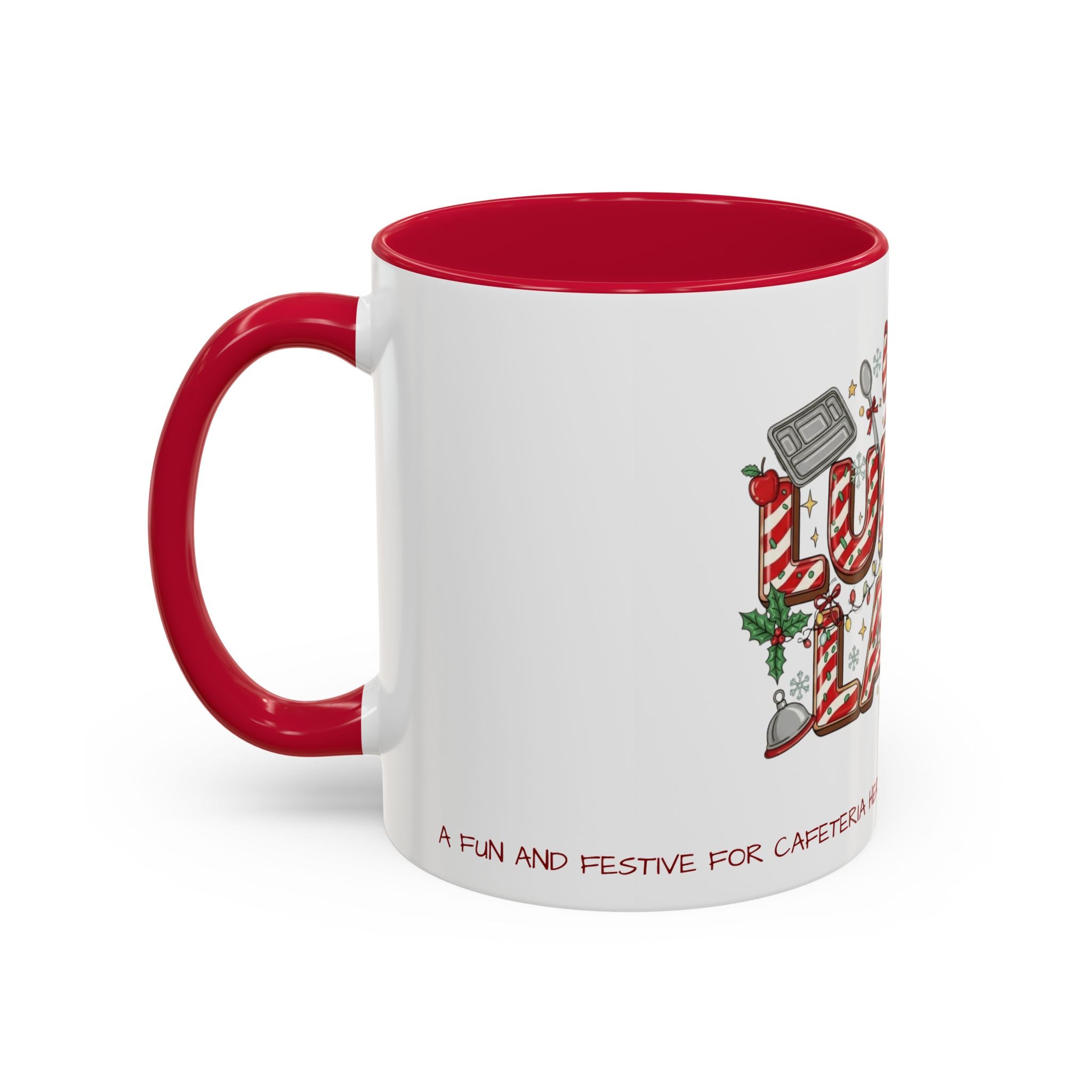 Lunch Lady Mug "Cafeteria Hero Who Feeds the Whole School With Love" | 11oz/15oz Gift  School Staff Christmas Mug Collection
