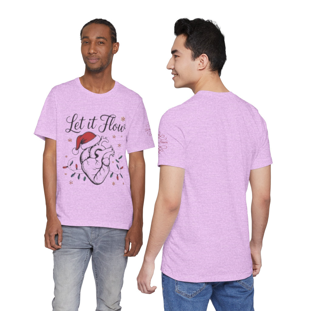 Let It Flow Heart Tee  Christmas Anatomical Heart Shirt