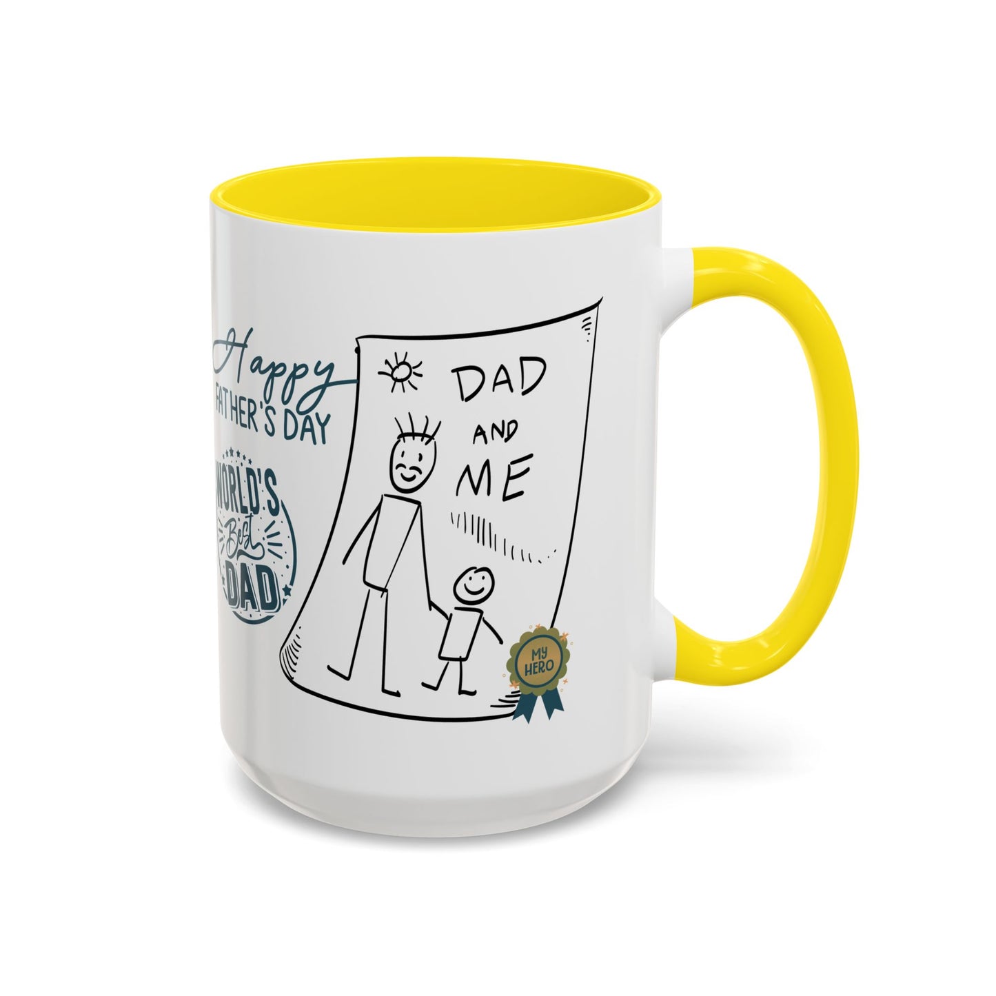 Best Dad Mug Masculine Design Mug Sentimental Fathers Gift Accent Coffee Mug (11, 15oz)