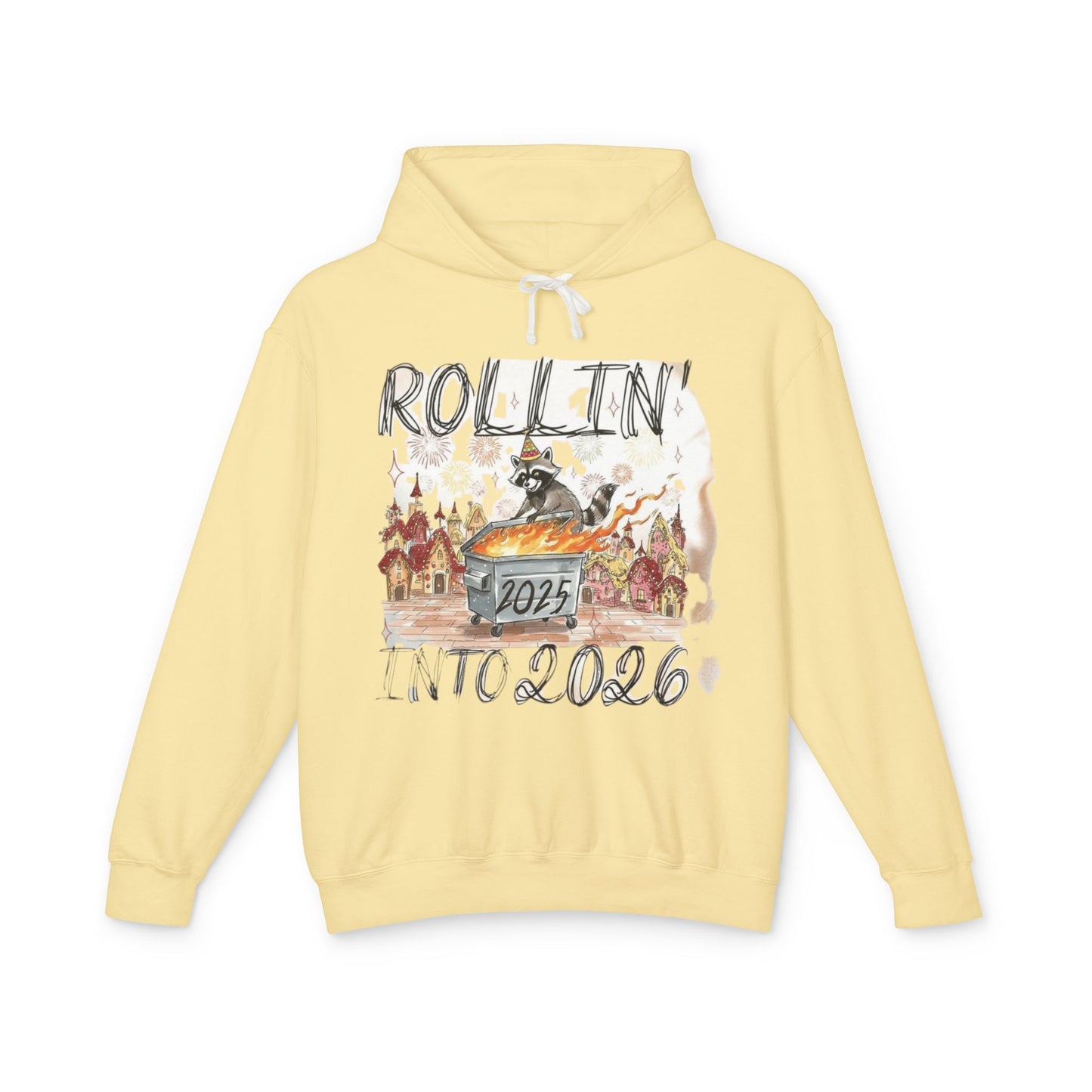 Rollin' Into 2026 Retro Winter Hooded Sweatshirt