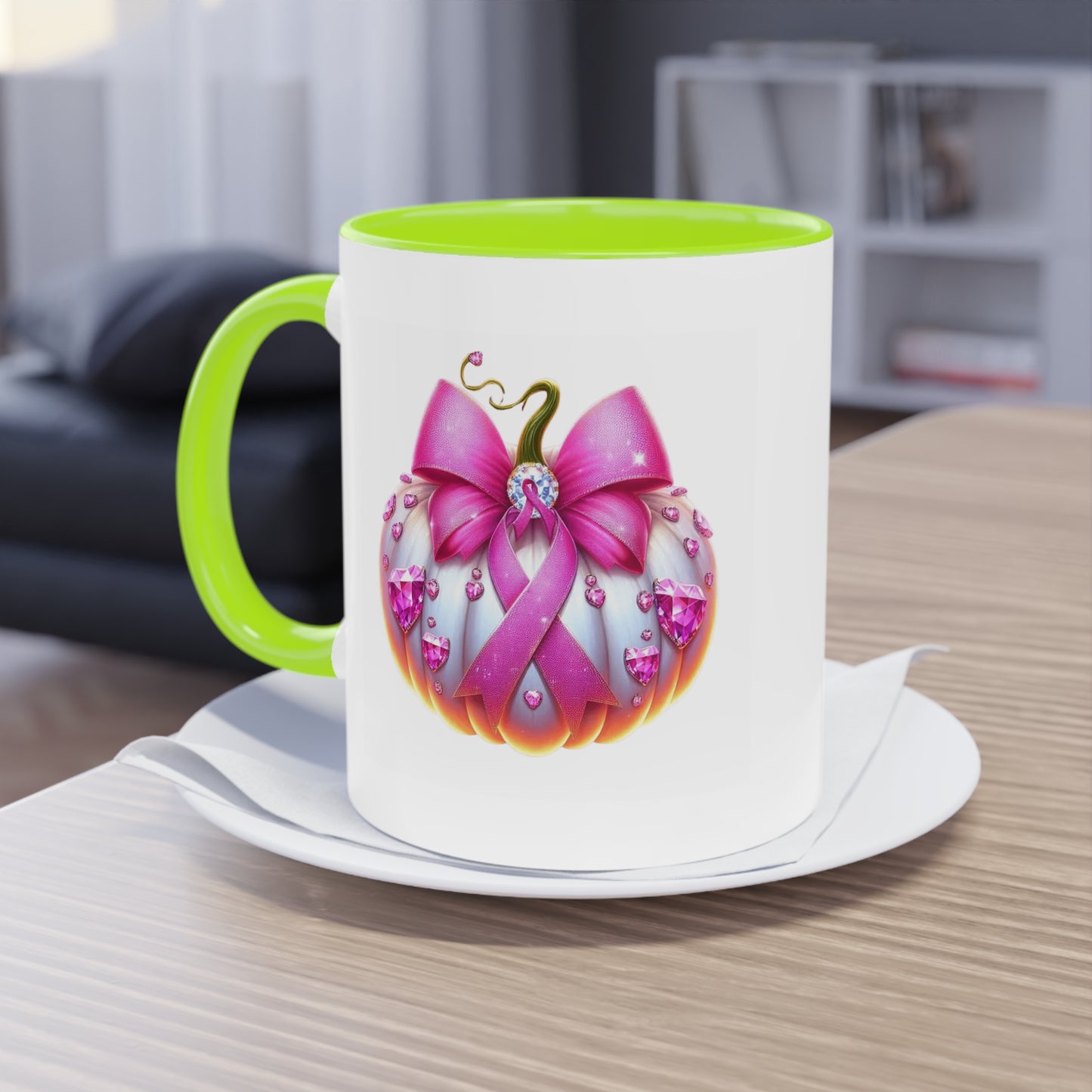 Vibrant Two-Tone Coffee Mug with Floral Design - Perfect Gift for Nature Lovers