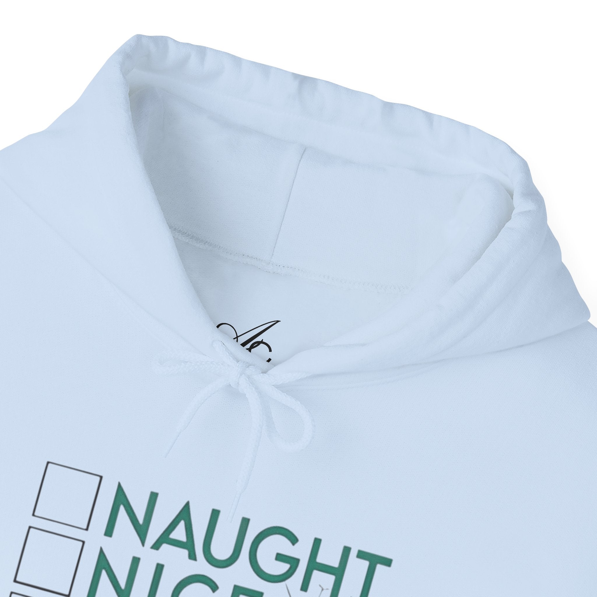 Holiday Hoodie — "Naughty, Nice, I Tried" Funny Christmas Sweatshirt