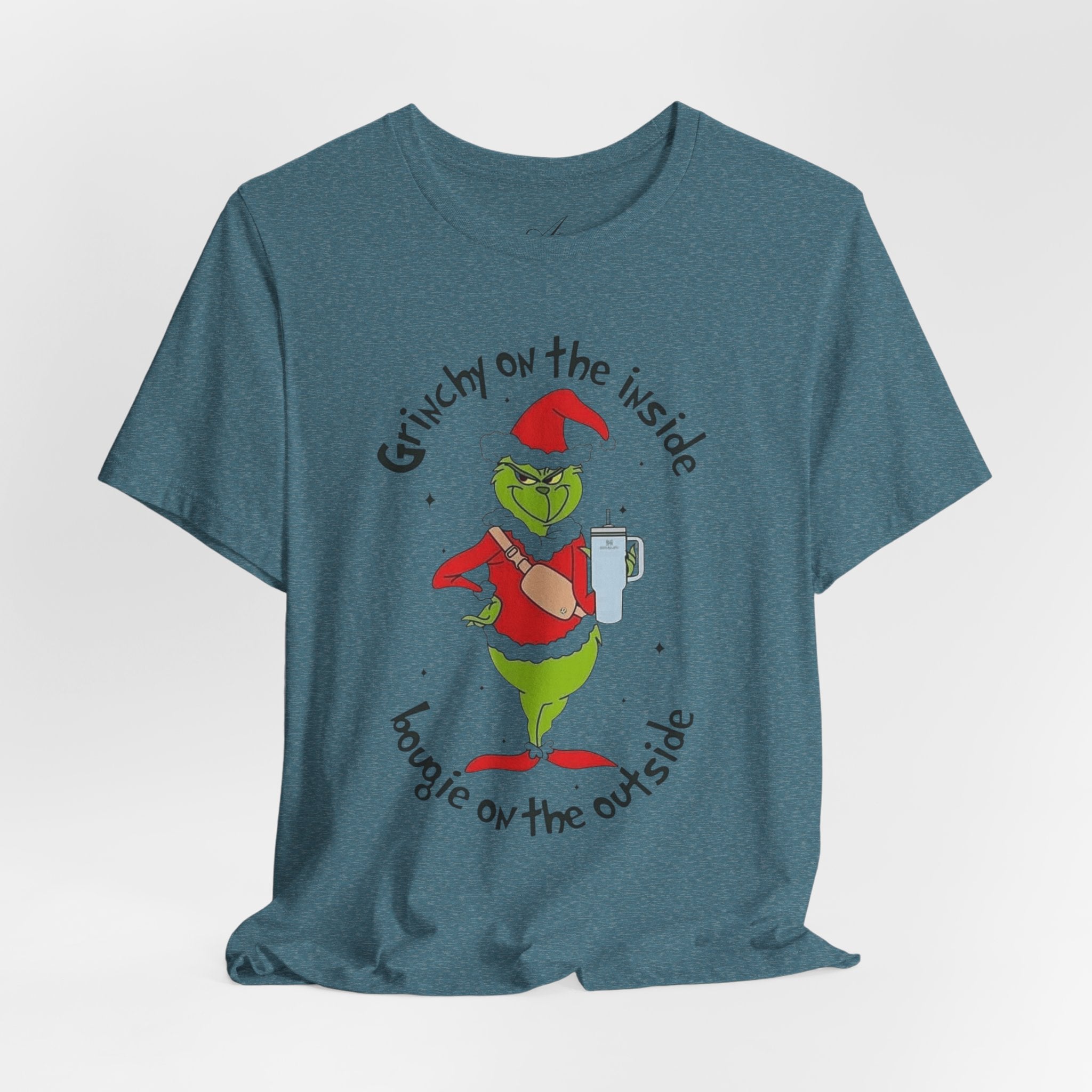 Grinch-Inspired Holiday Tee: 'Grinchy on the Inside, Boogie on the Outside'