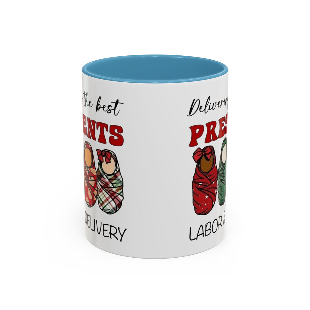 Christmas Presents Delivery Coffee Mug — "Delivering the Best Presents" Accent Mug Medical Christmas Mug,