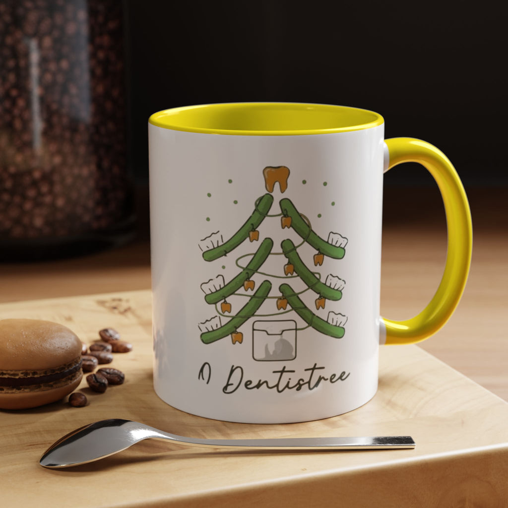 Dentist Christmas Mug - 'A Dentistree' Holiday Coffee Cup (11/15oz)