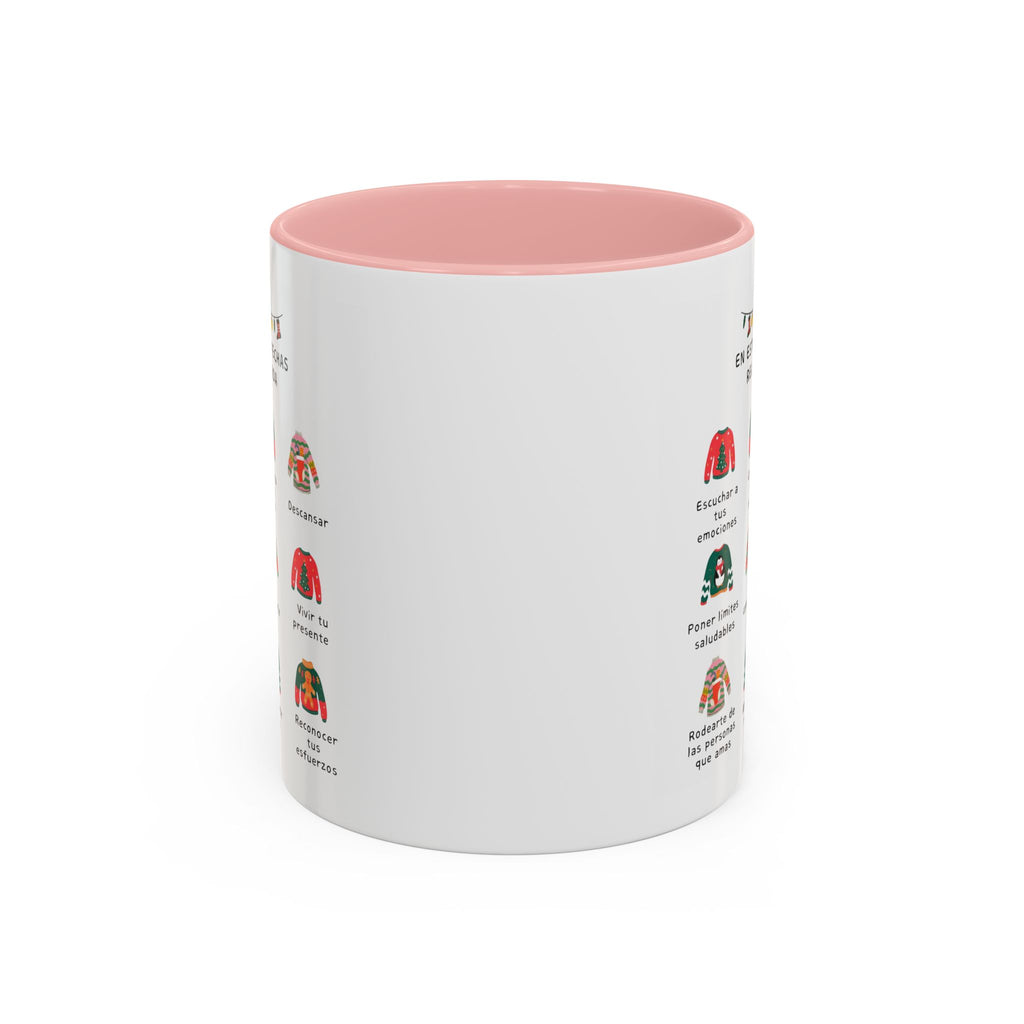 Coffee Mug — 'En Estas Fechas Recuerda' Holiday Sweater Reminder Accent Mug (11/15oz)