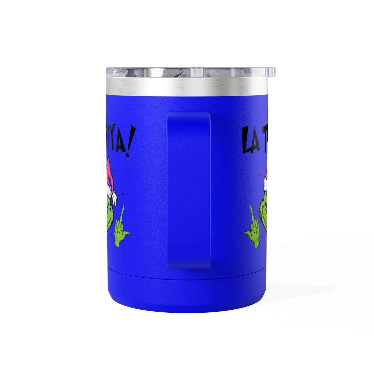 Holiday Grinch Coffee Mug Tumbler - 15oz Vaso / Taza de Acero Inoxidable – Diseño Navideño