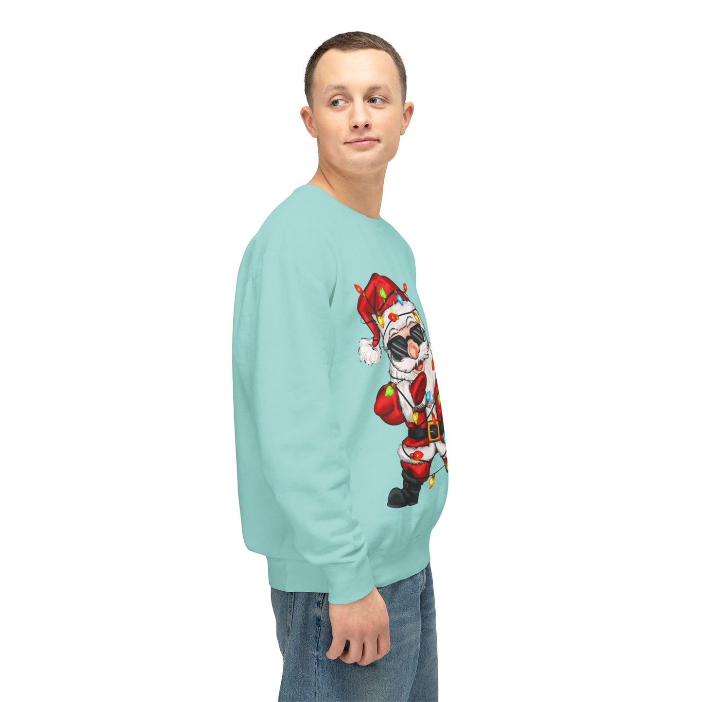 Funny Christmas tee Dabbing Santa Crewneck Sweatshirt  Funny Christmas Holiday Pullover