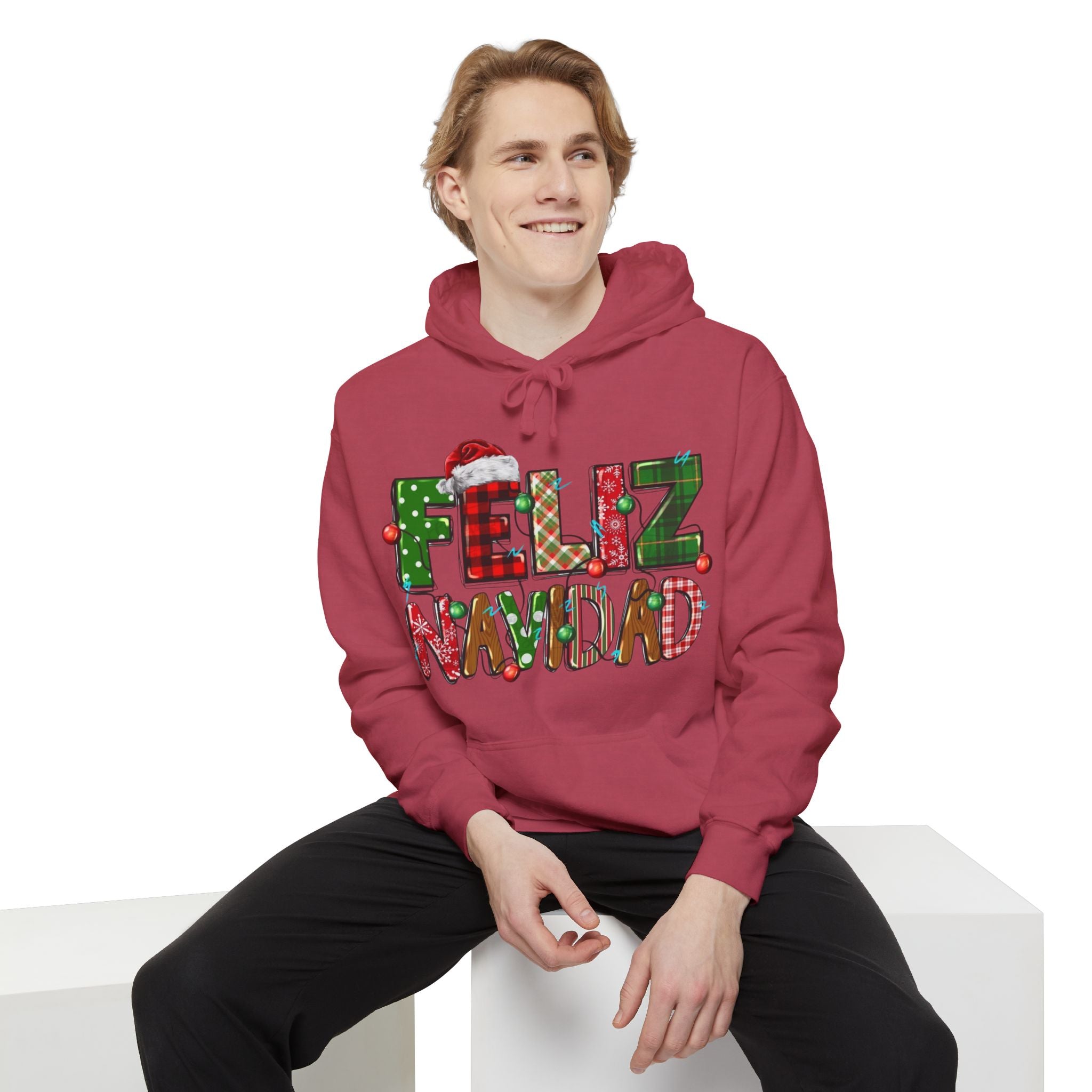 Feliz Navidad Holiday Hoodie  Festive Christmas Hoodie