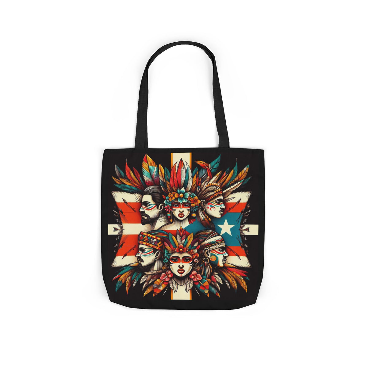 Puerto Rico Canvas Tote Bag, 5-Color Straps