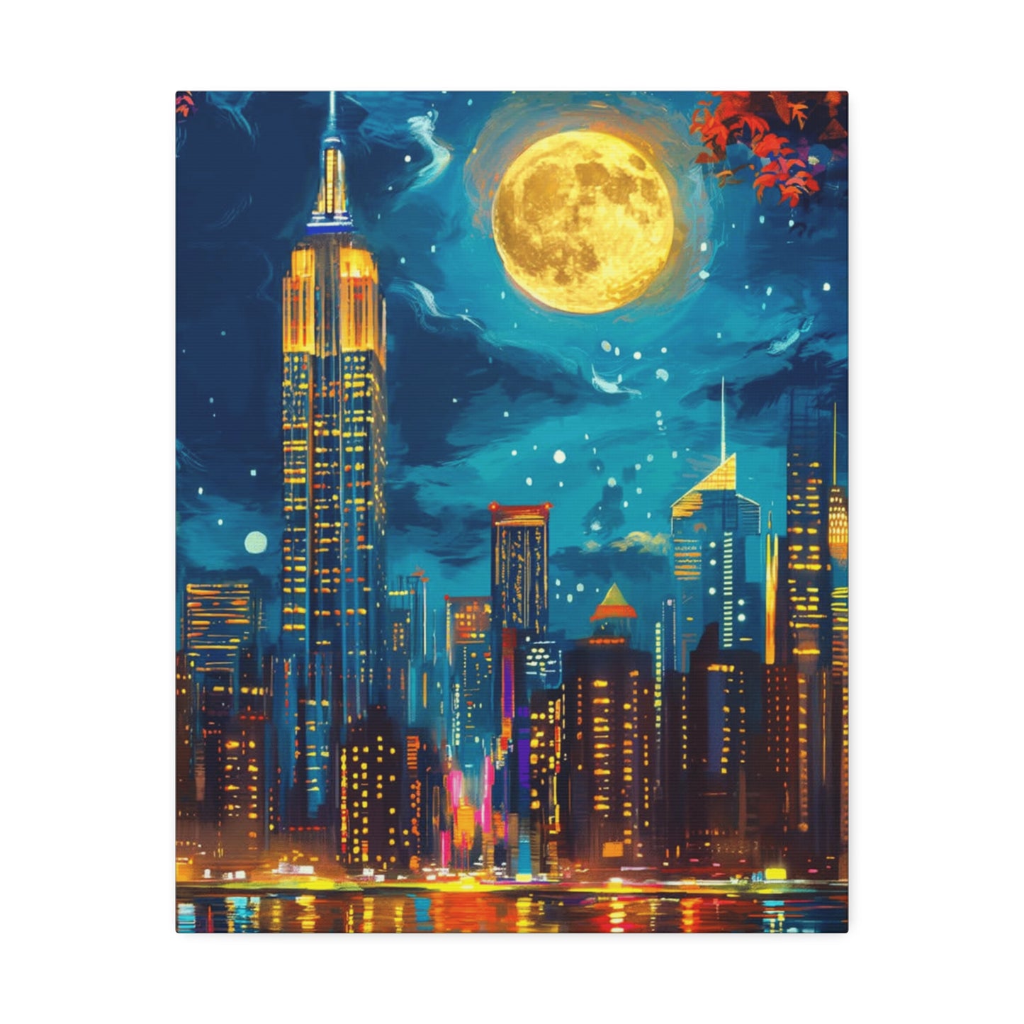 Cityscape Decor, New York Night Scene, Home Gallery Artwork, Gift for Urban Lovers, Dreams and Inspiration