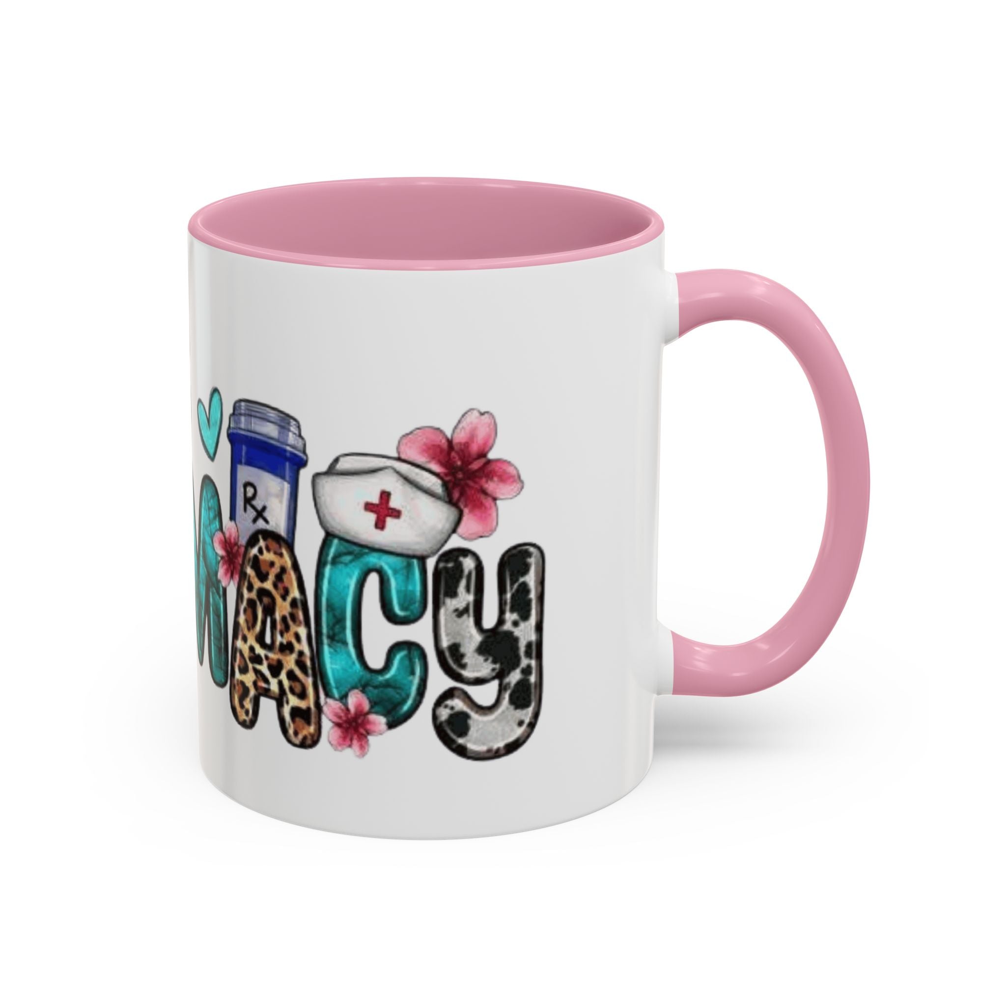 Pharmacy Nurse Coffee Mug — Cute Leopard & Teal Medical Design (11oz/15oz)Christmas mug for all healthcare heroes