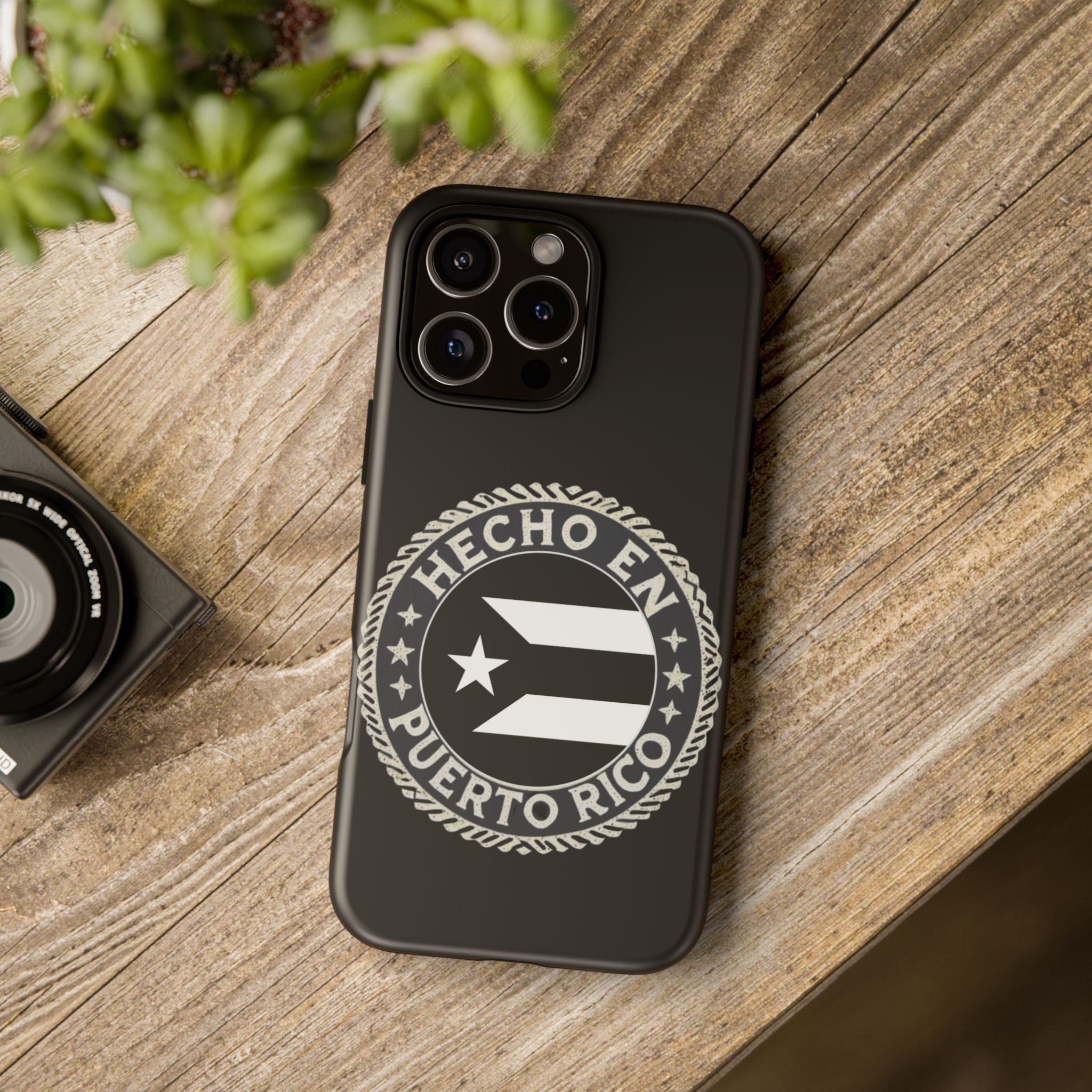Hecho en Puerto Rico Phone Case  Puerto Rican Flag Emblem Tough Protective Cover
