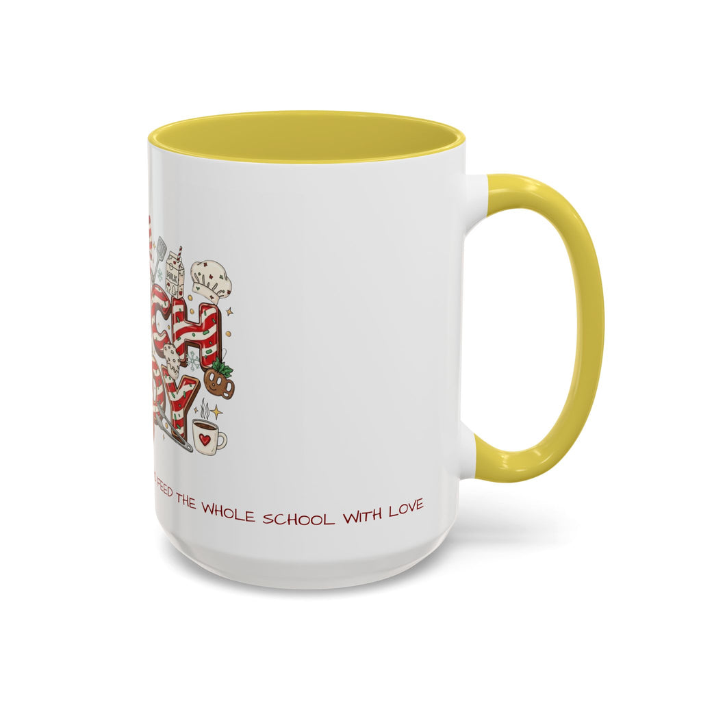 Lunch Lady Mug "Cafeteria Hero Who Feeds the Whole School With Love" | 11oz/15oz Gift  School Staff Christmas Mug Collection