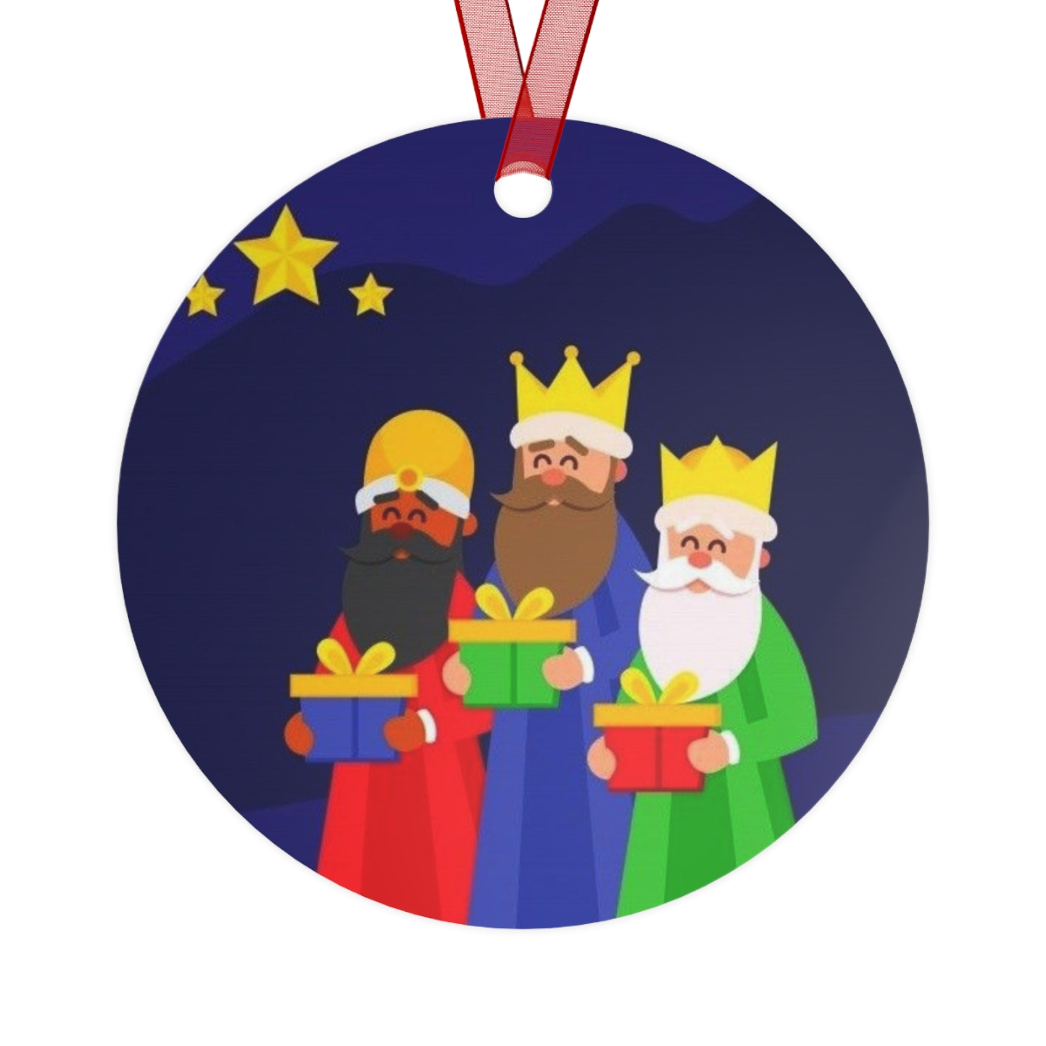Christmas Metal Ornaments with Three Kings Design