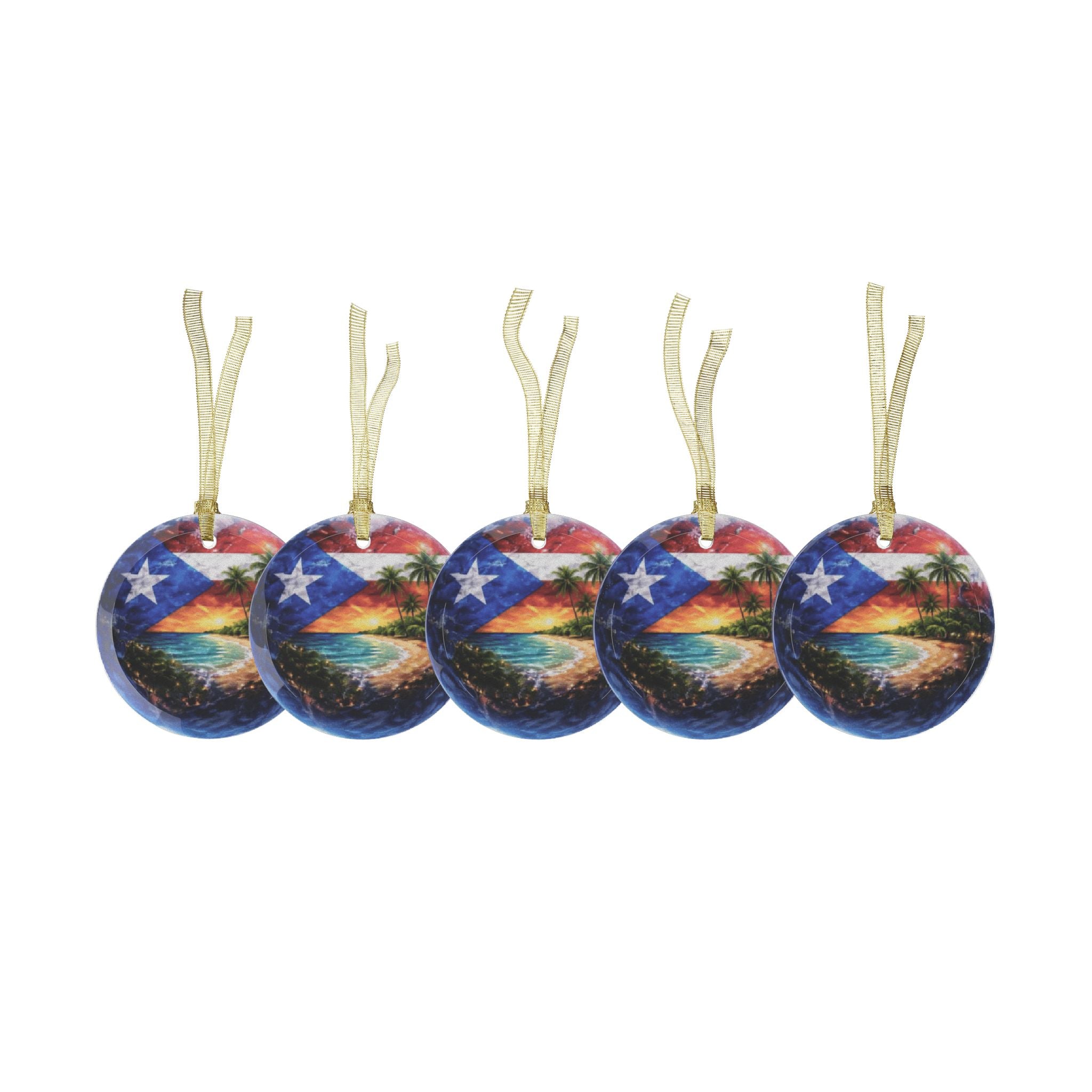 Boricua Pride Glass Ornament – Puerto Rico Island Decor Gift