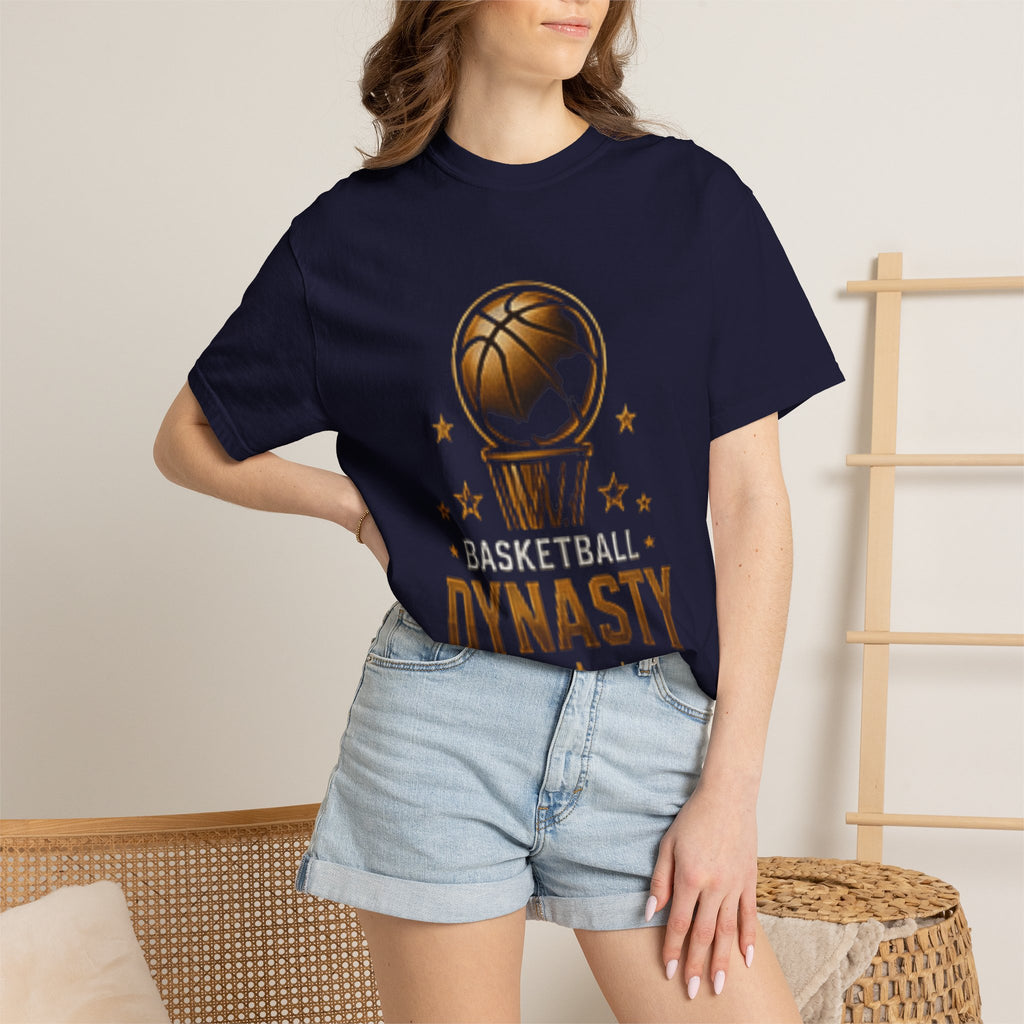 Basketball Dynasty T-Shirt — Vintage Gold Hoop Graphic