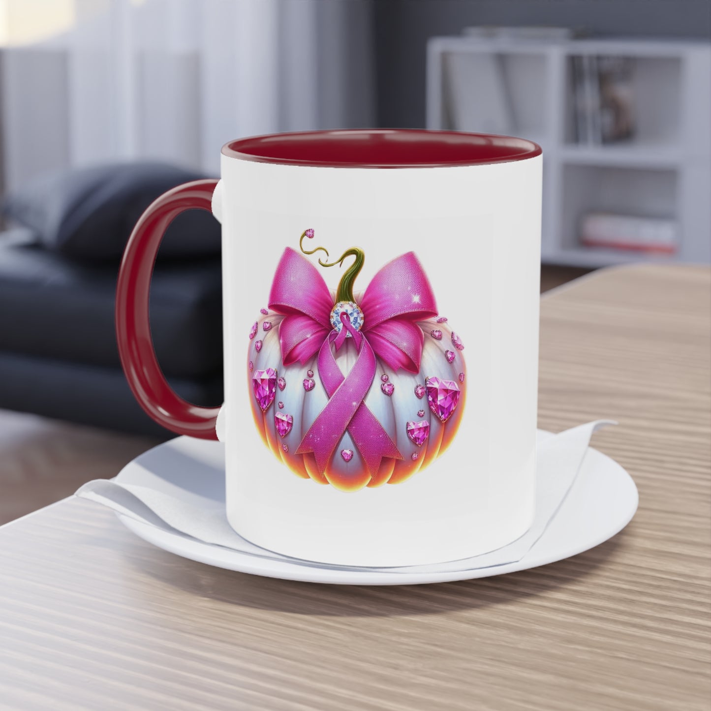 Vibrant Two-Tone Coffee Mug with Floral Design - Perfect Gift for Nature Lovers