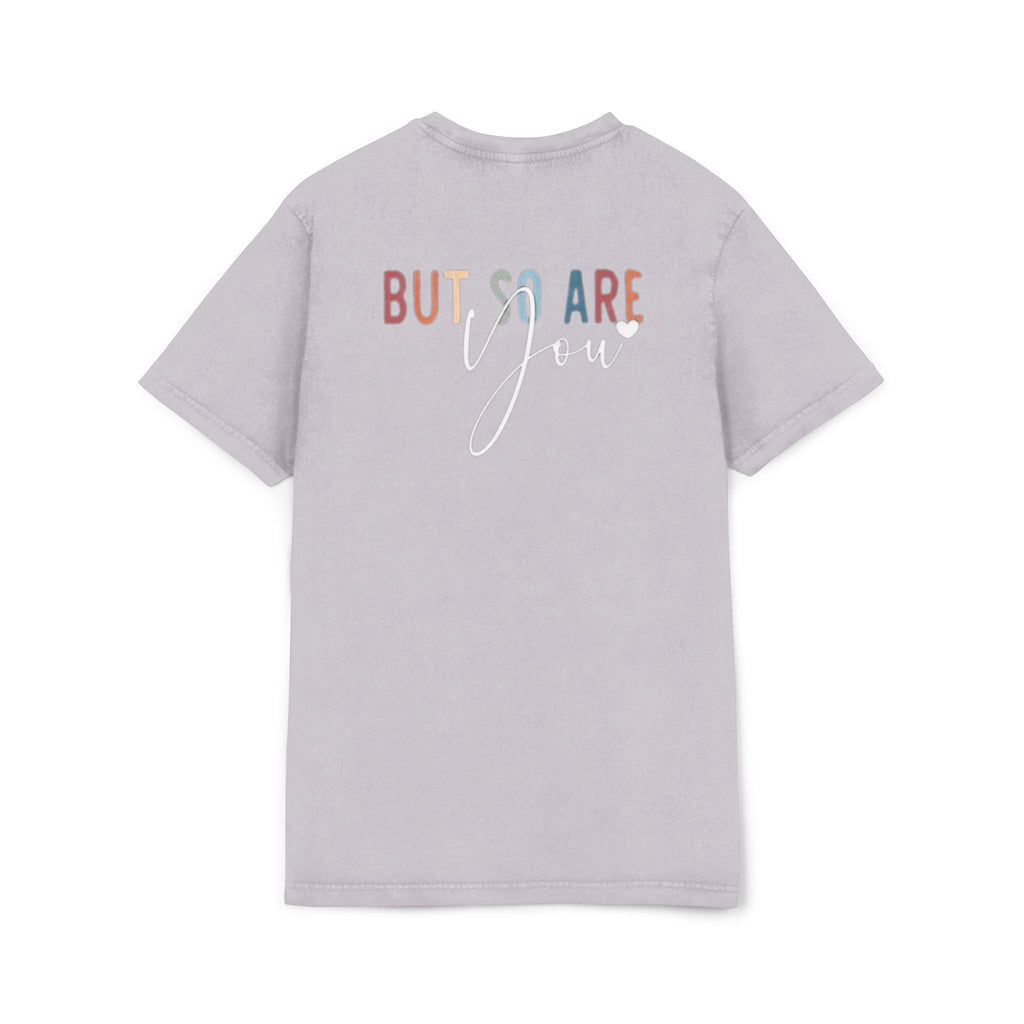 Acid Wash Tee  "Life Is Tough" Inspirational Retro Graphic T-Shirt